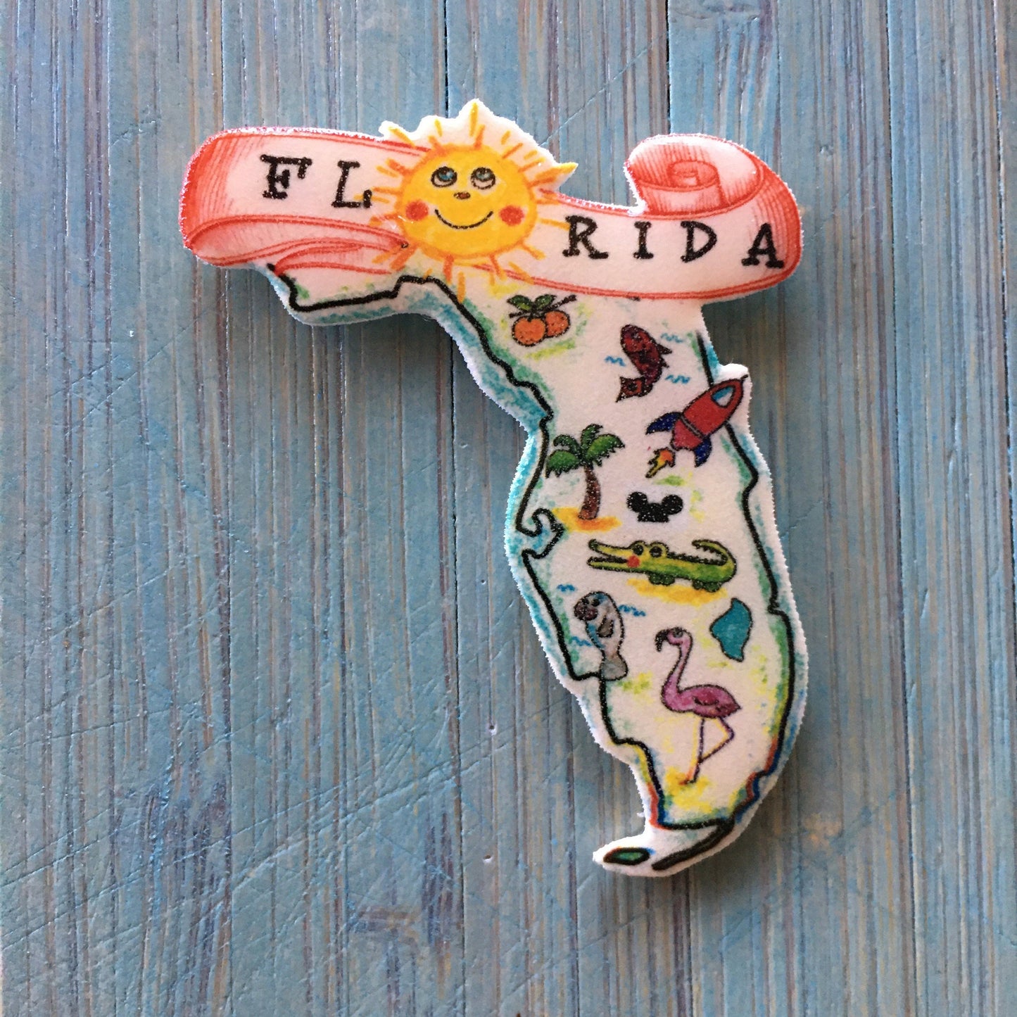 Florida Map Magnet: Illustrated Travel Souvenir