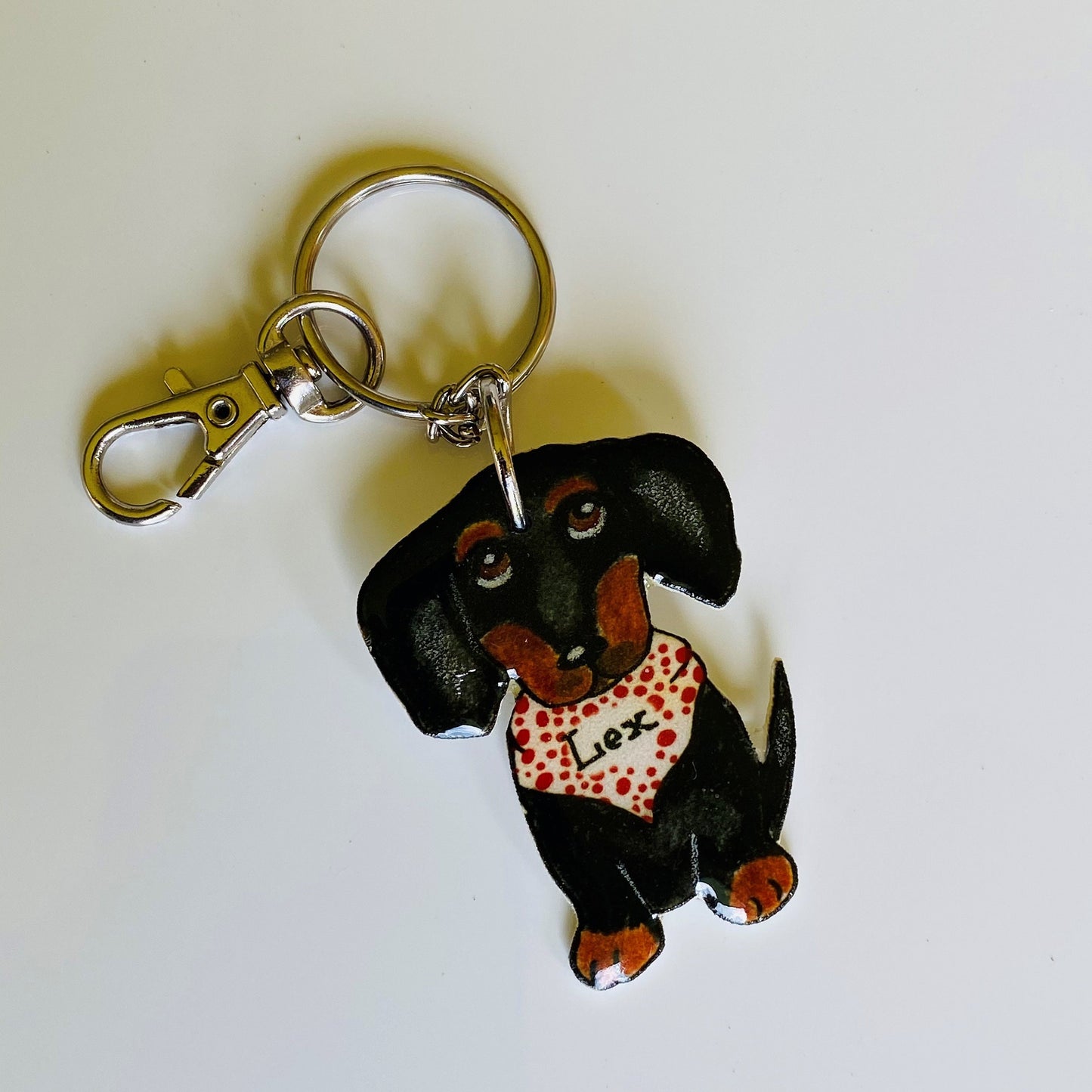 Custom Pet Portrait Keychain: Personalized Dog Cat Lover Gift