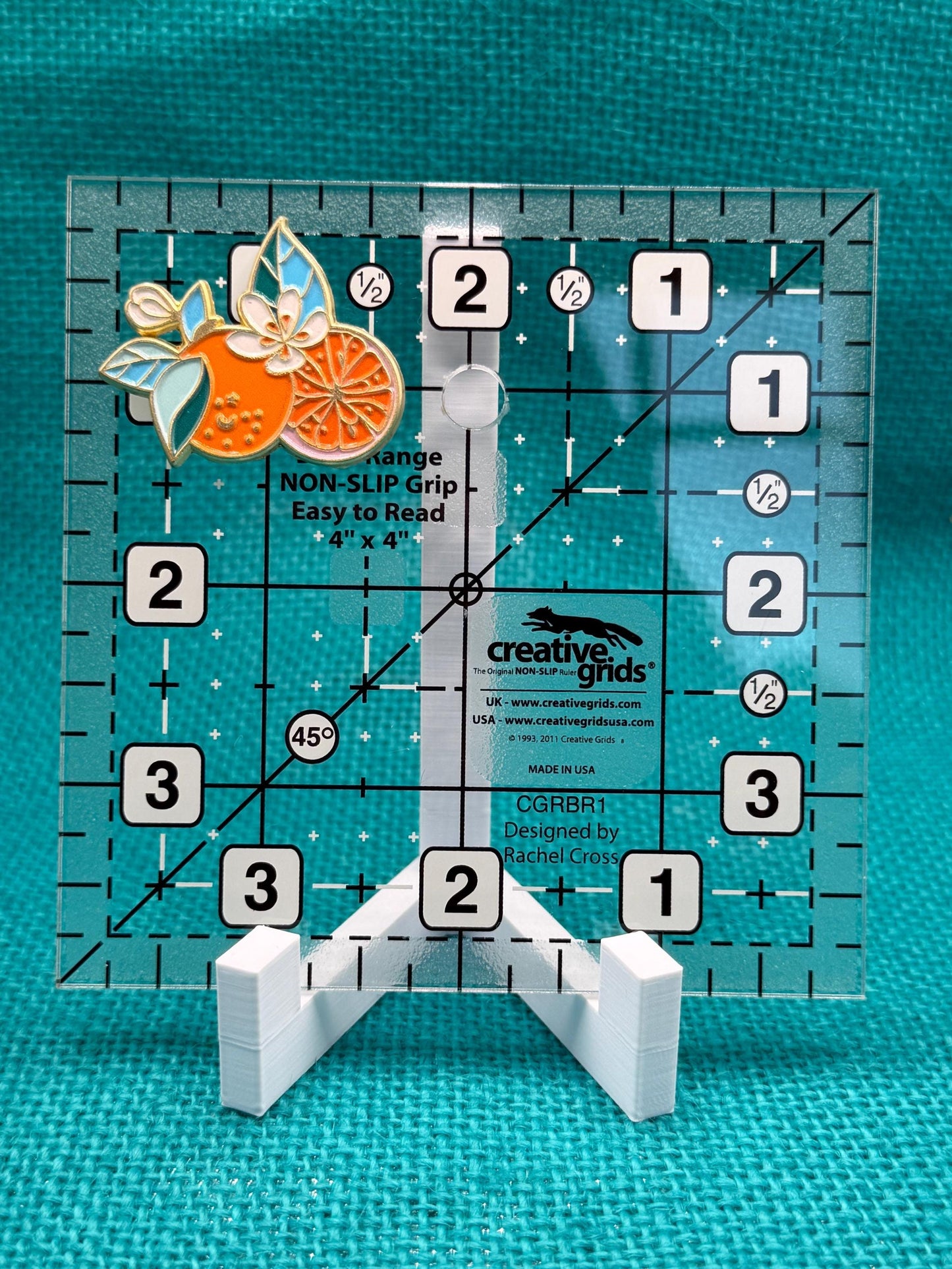 Orange Blossom Needle Minder for Needlepoint, Cross Stitch, Embroidery and Sewing