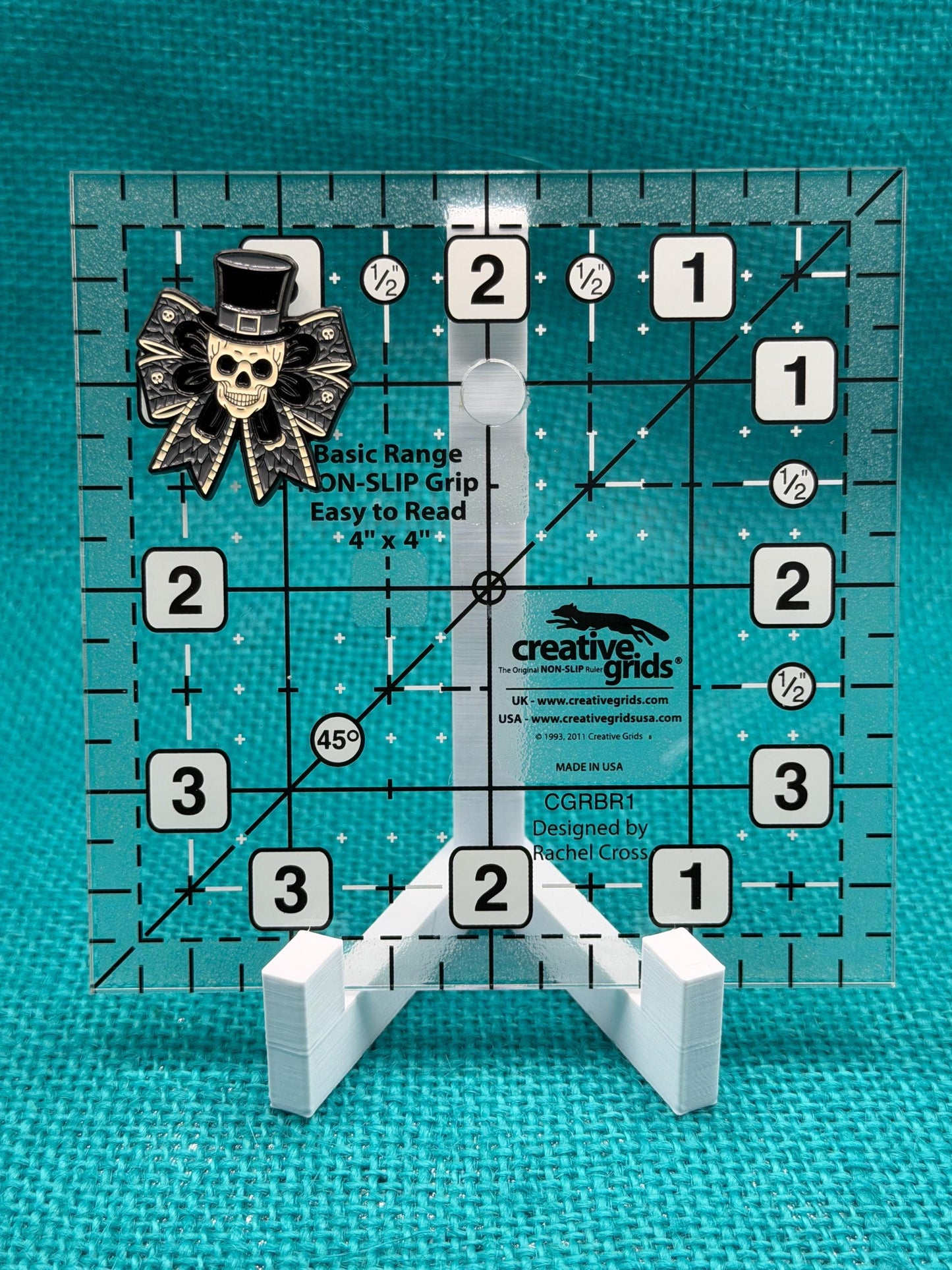 Gothic Skull Bow Needle Minder | Spooky Ribbon Magnet | Dark Academia Gift | Cross Stitch Needle Holder