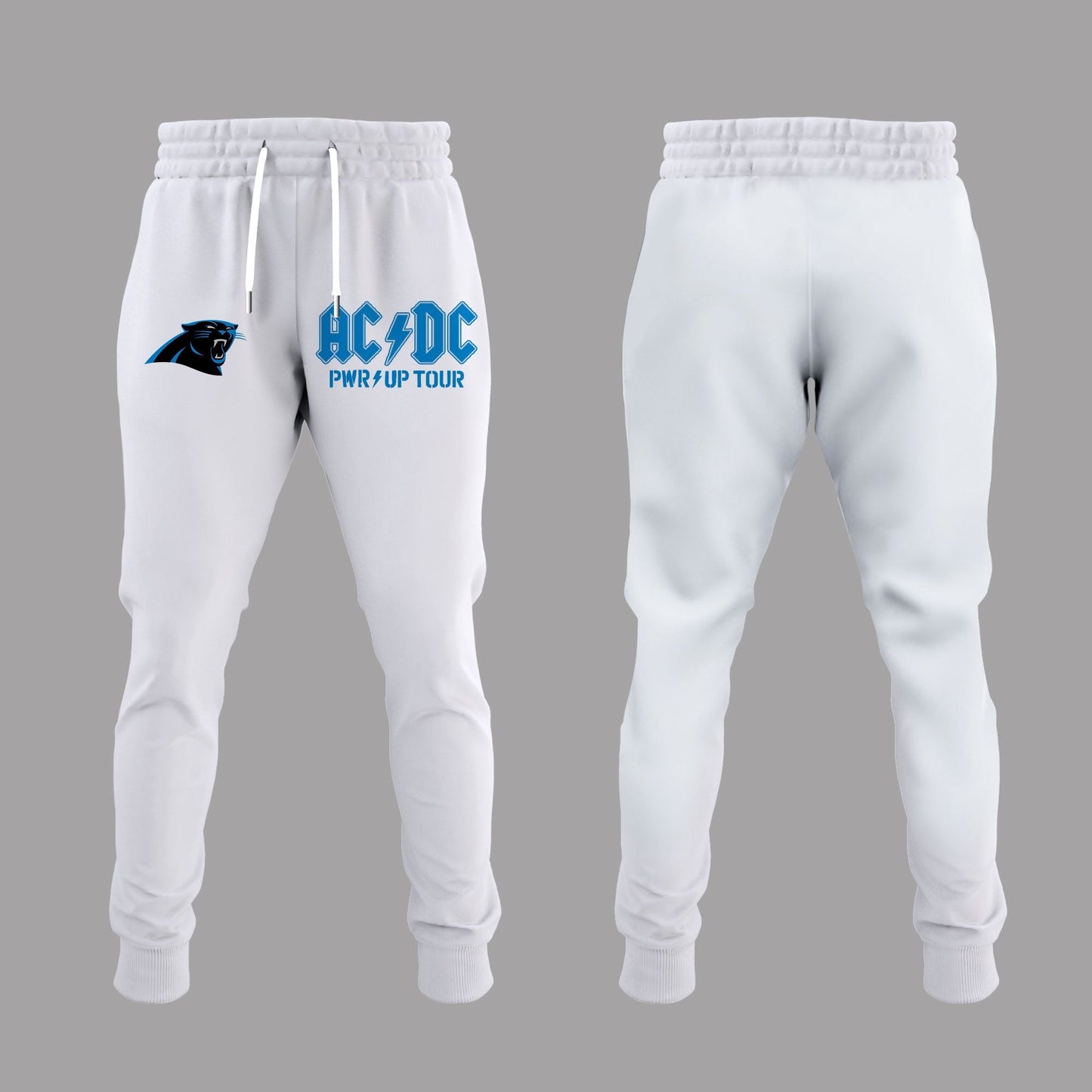Perfect Edition AC/DC x Carolina Panthers Football - Power Up Tour 2026 White Hoodie