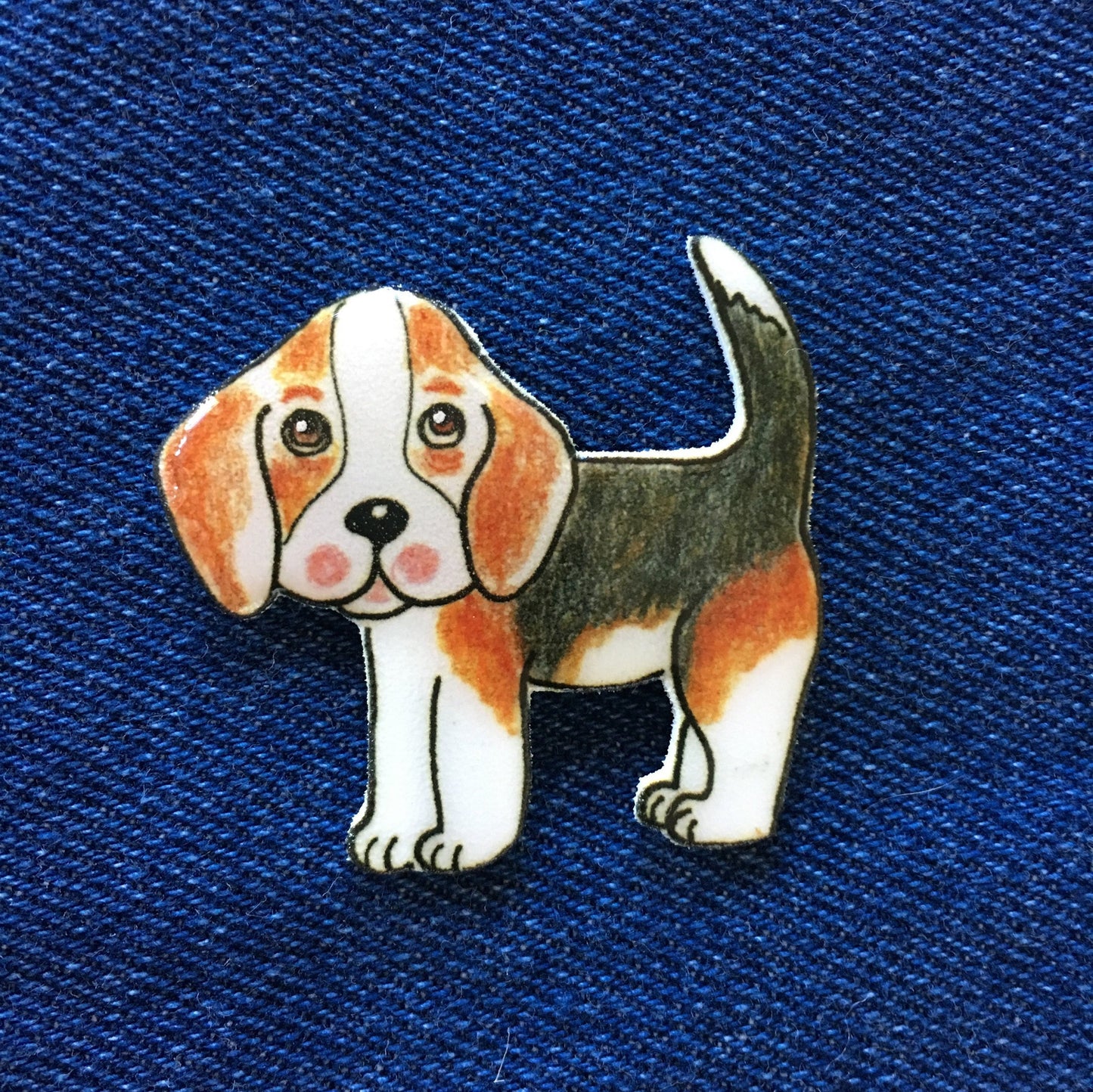 Handmade Beagle Pin: Dog Lover Gift, Vet Tech Gift