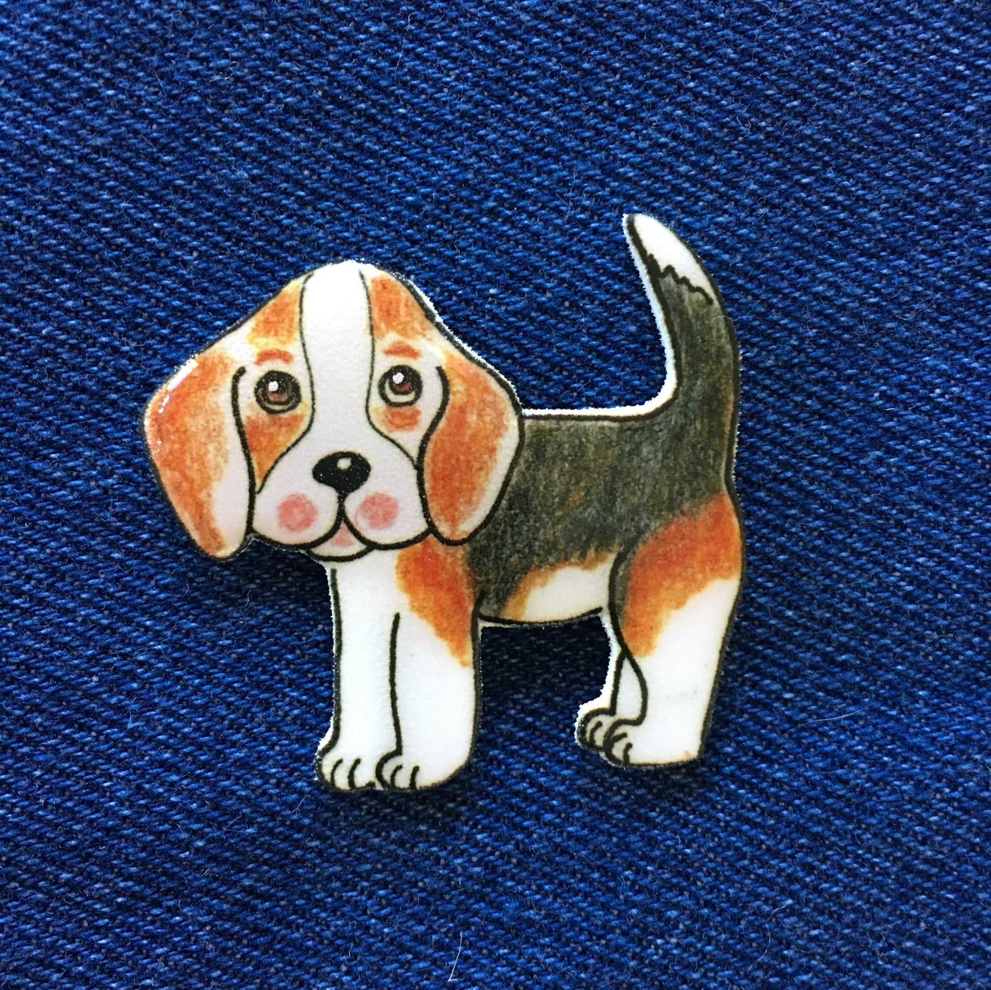 Handmade Beagle Pin: Dog Lover Gift, Vet Tech Gift