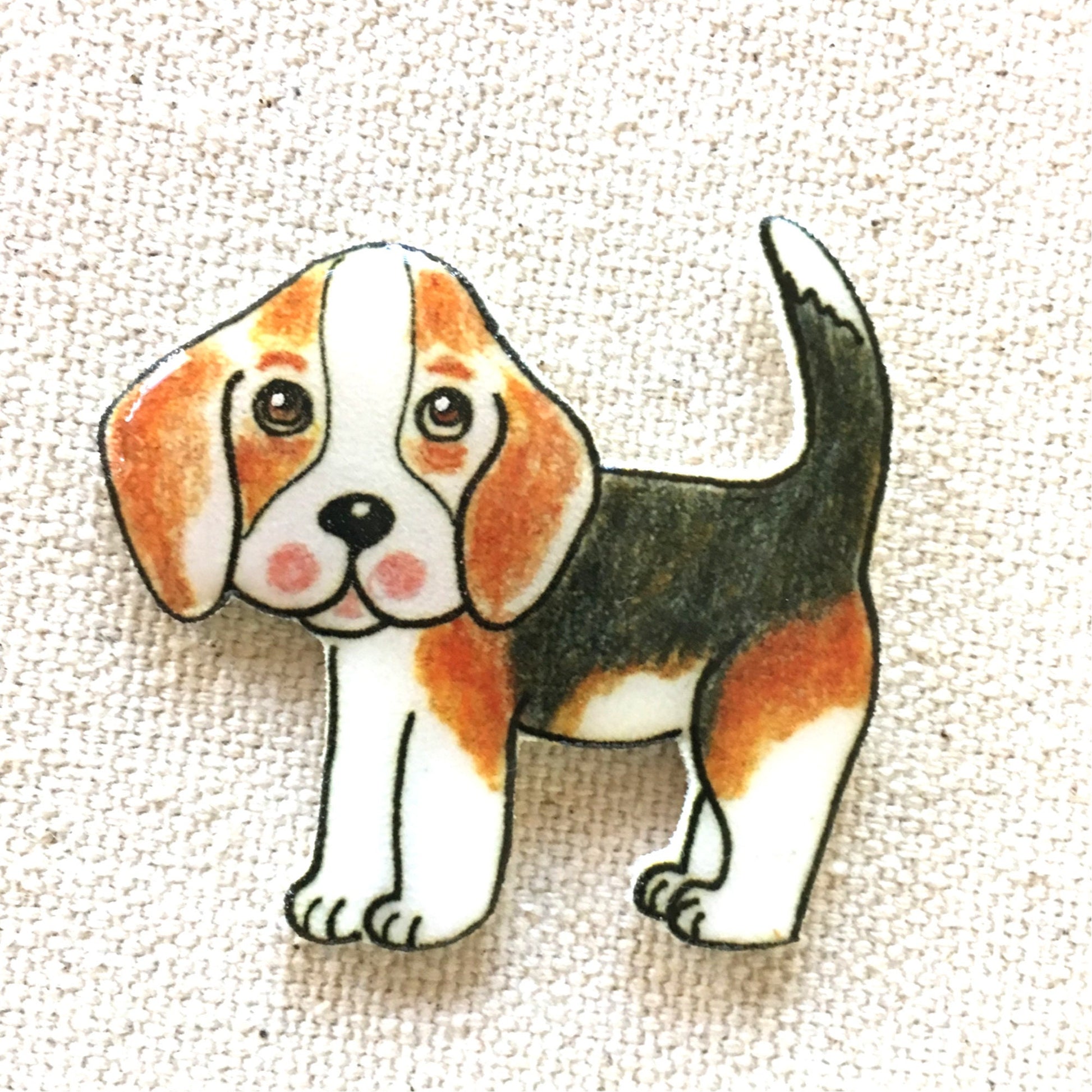 Handmade Beagle Pin: Dog Lover Gift, Vet Tech Gift
