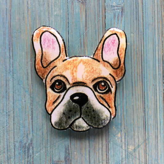 French Bulldog Pin: Handmade Frenchie Gift for Vet, Mom, Dad