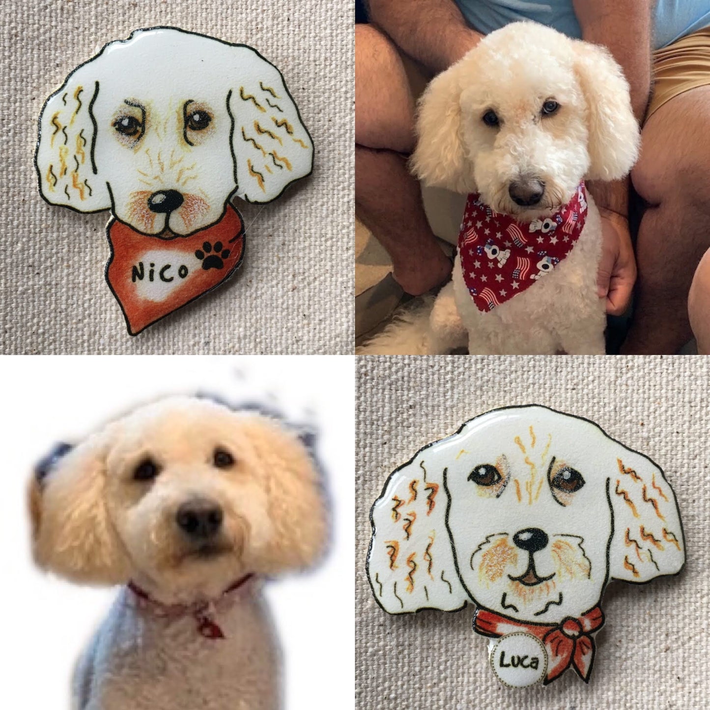 Personalized Dog Magnet: Handmade Dog Lover Gift