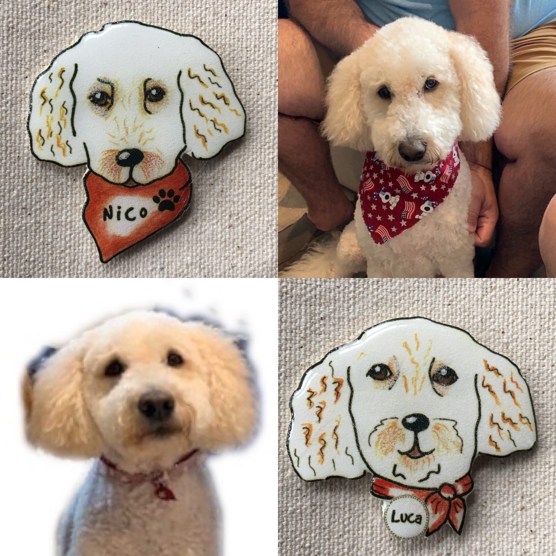 Personalized Dog Magnet: Handmade Dog Lover Gift