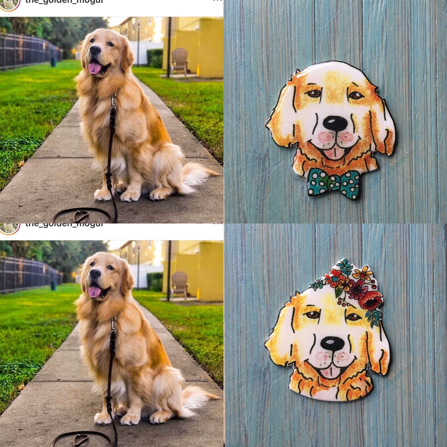 Custom Dog Pin: Personalized Pet Portrait Gift