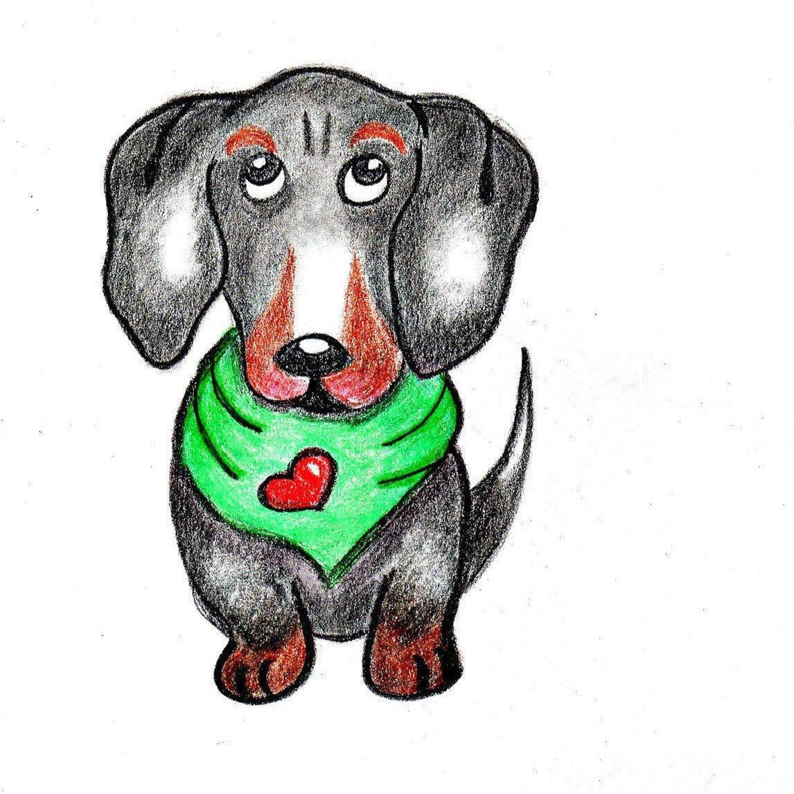 Handmade Dachshund Pin, Dog Lover Gift
