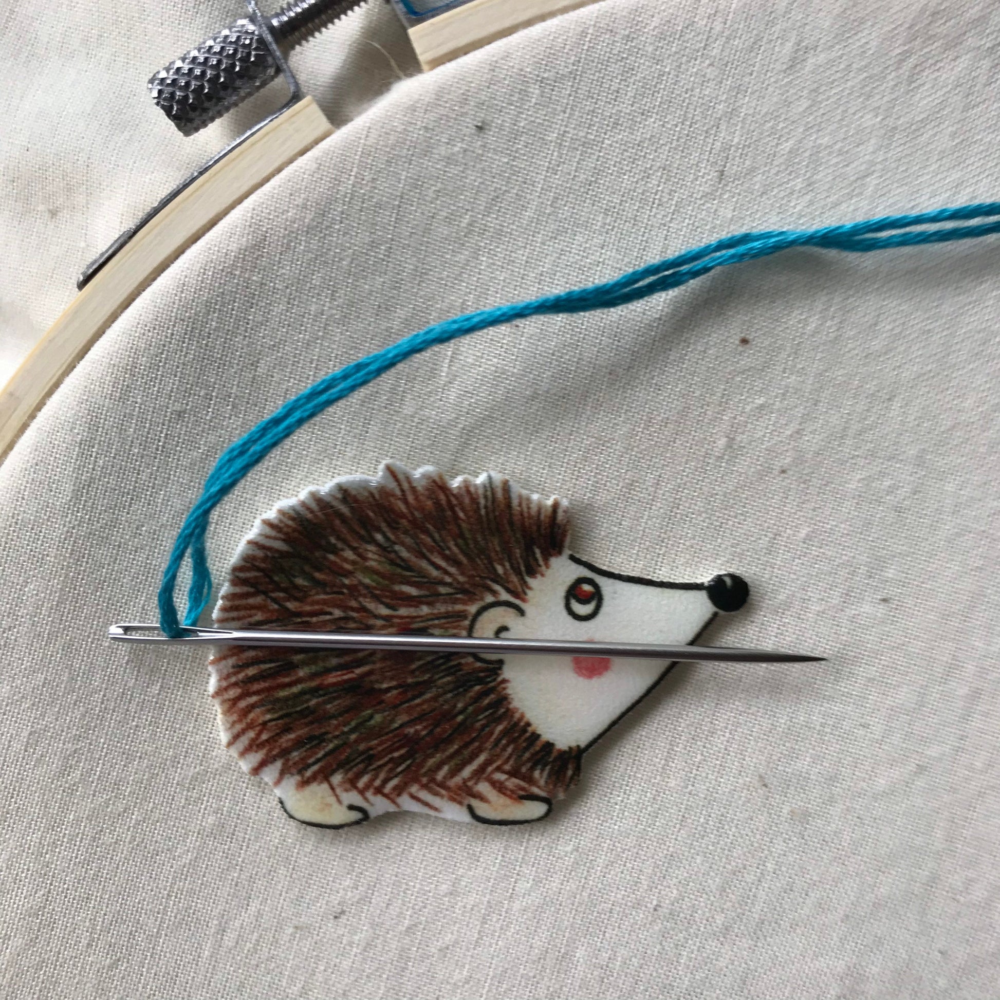 Hedgehog Needle Minder: Forest Animal Magnet Gift