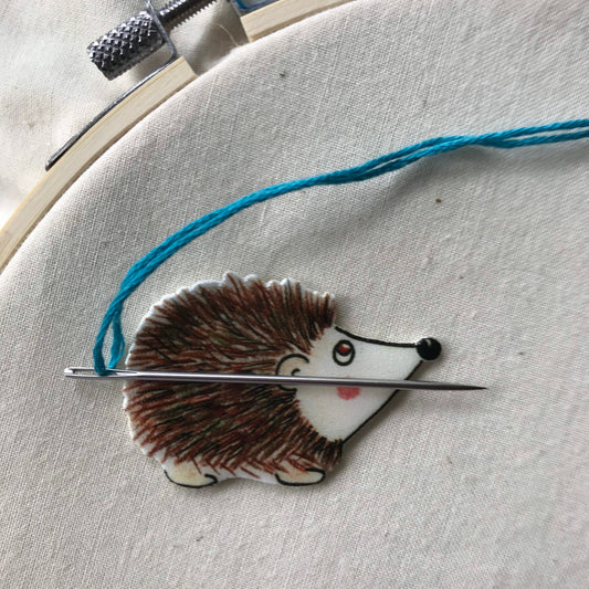 Hedgehog Needle Minder: Forest Animal Magnet Gift