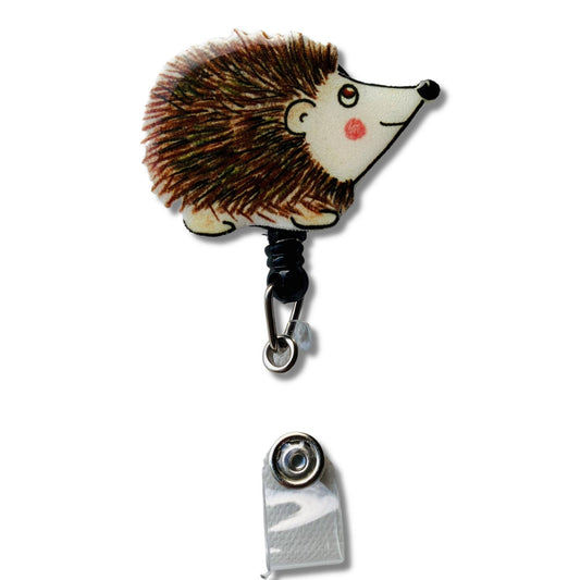 Hedgehog cute badge reel gift porcupine badge reel gift fall gift forest animal badge reel animal lover gift hedgehog lover gift