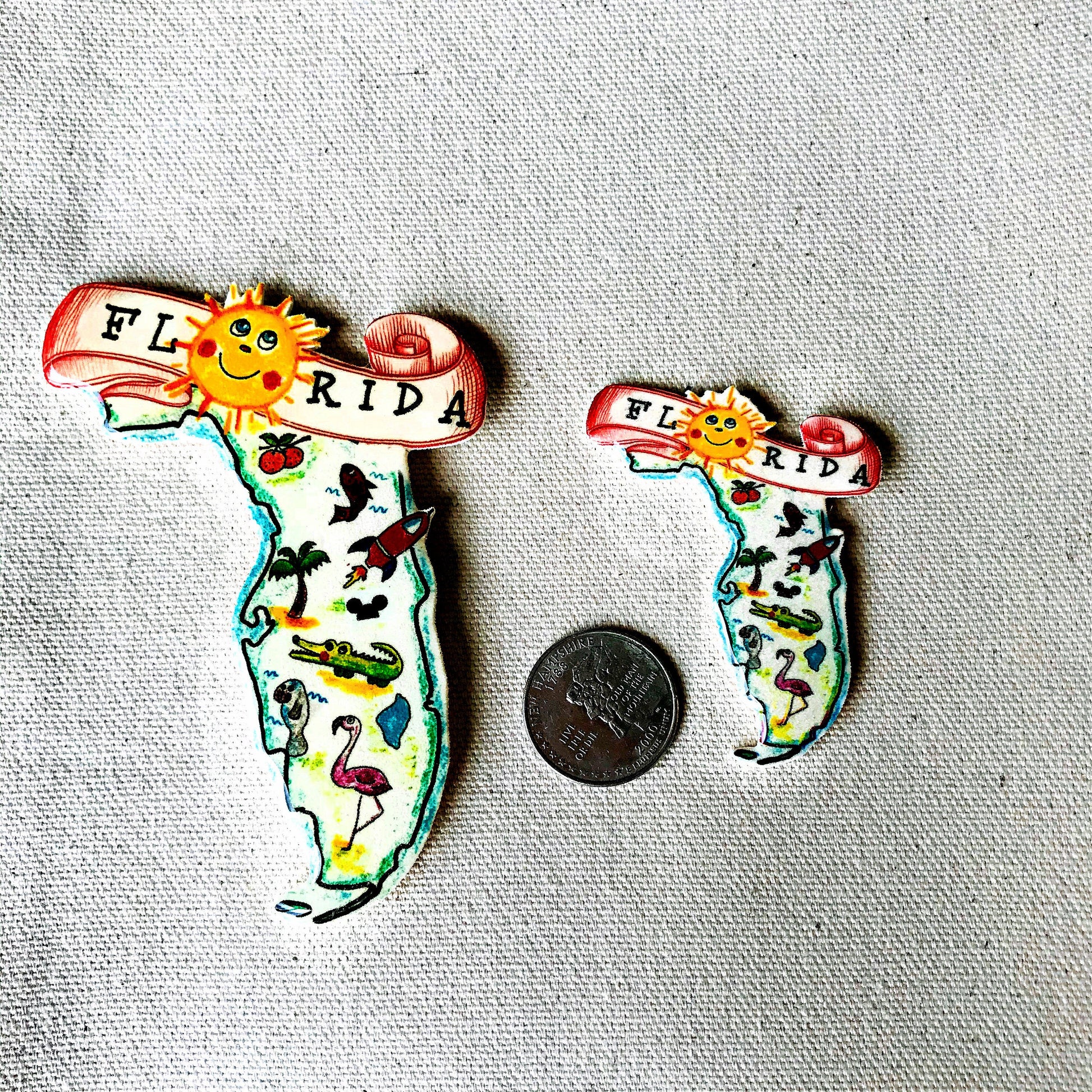 Florida Map Magnet: Illustrated Travel Souvenir