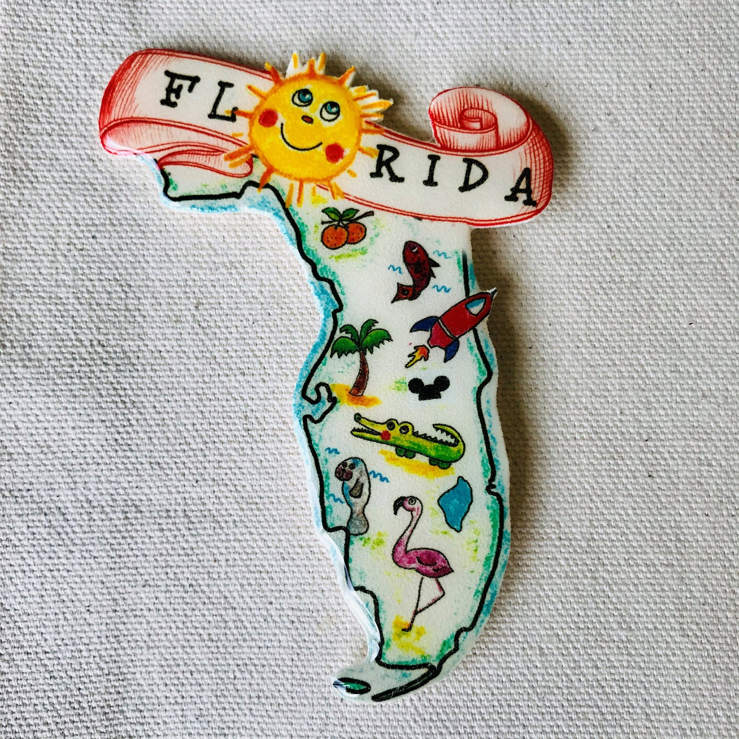Florida Map Magnet: Illustrated Travel Souvenir