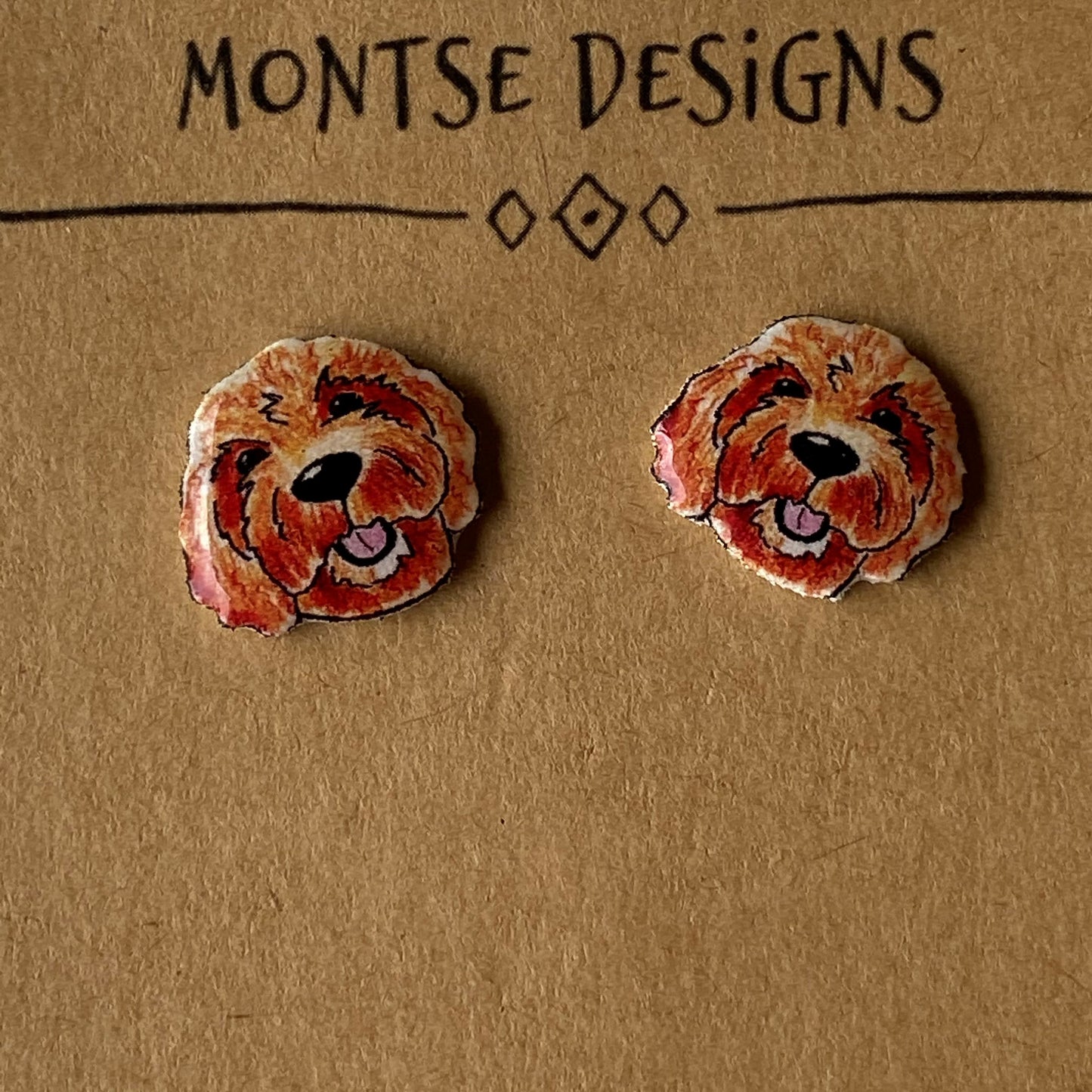 Doodle Stud Earrings: Hand-Drawn Dog Lover Gift