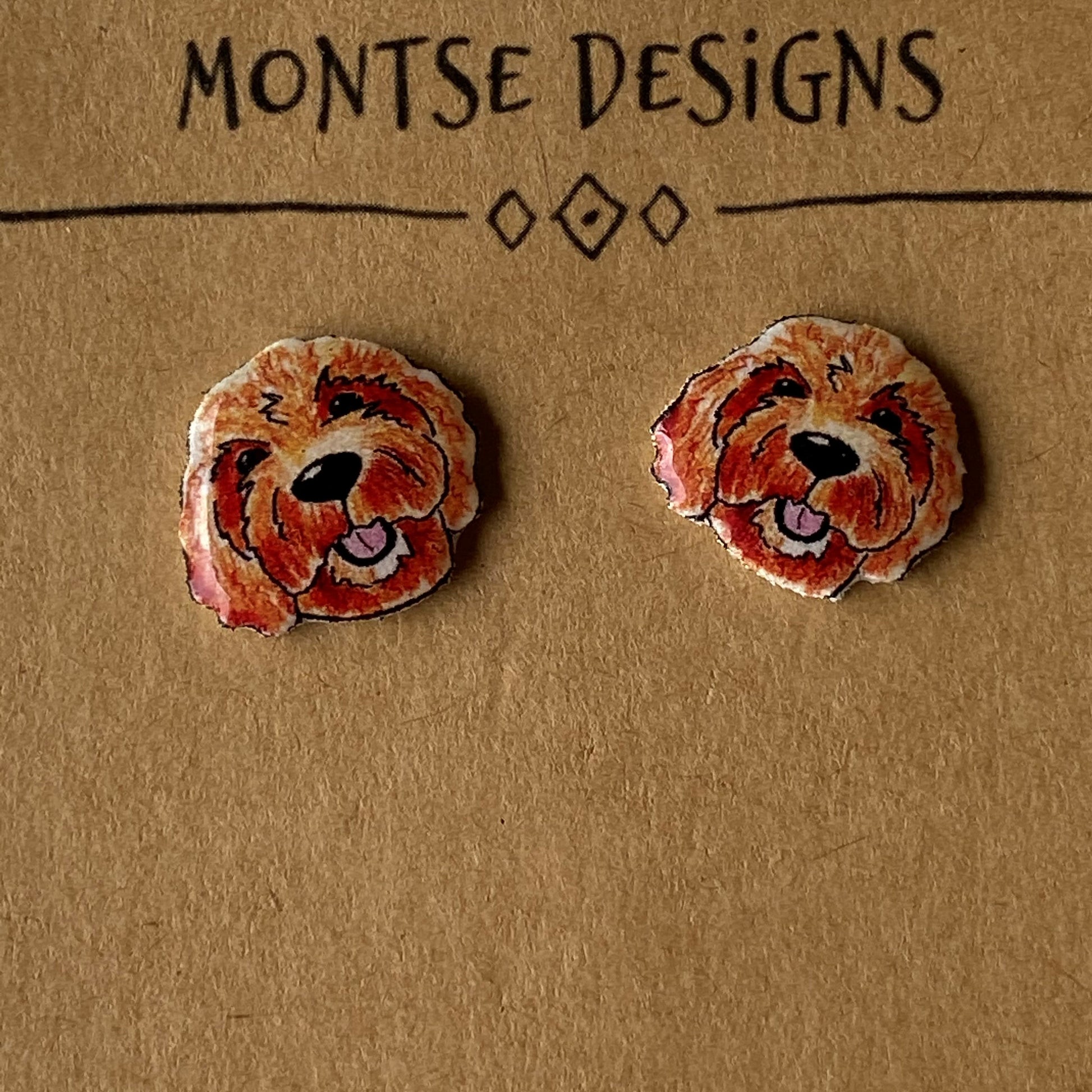 Doodle Stud Earrings: Hand-Drawn Dog Lover Gift