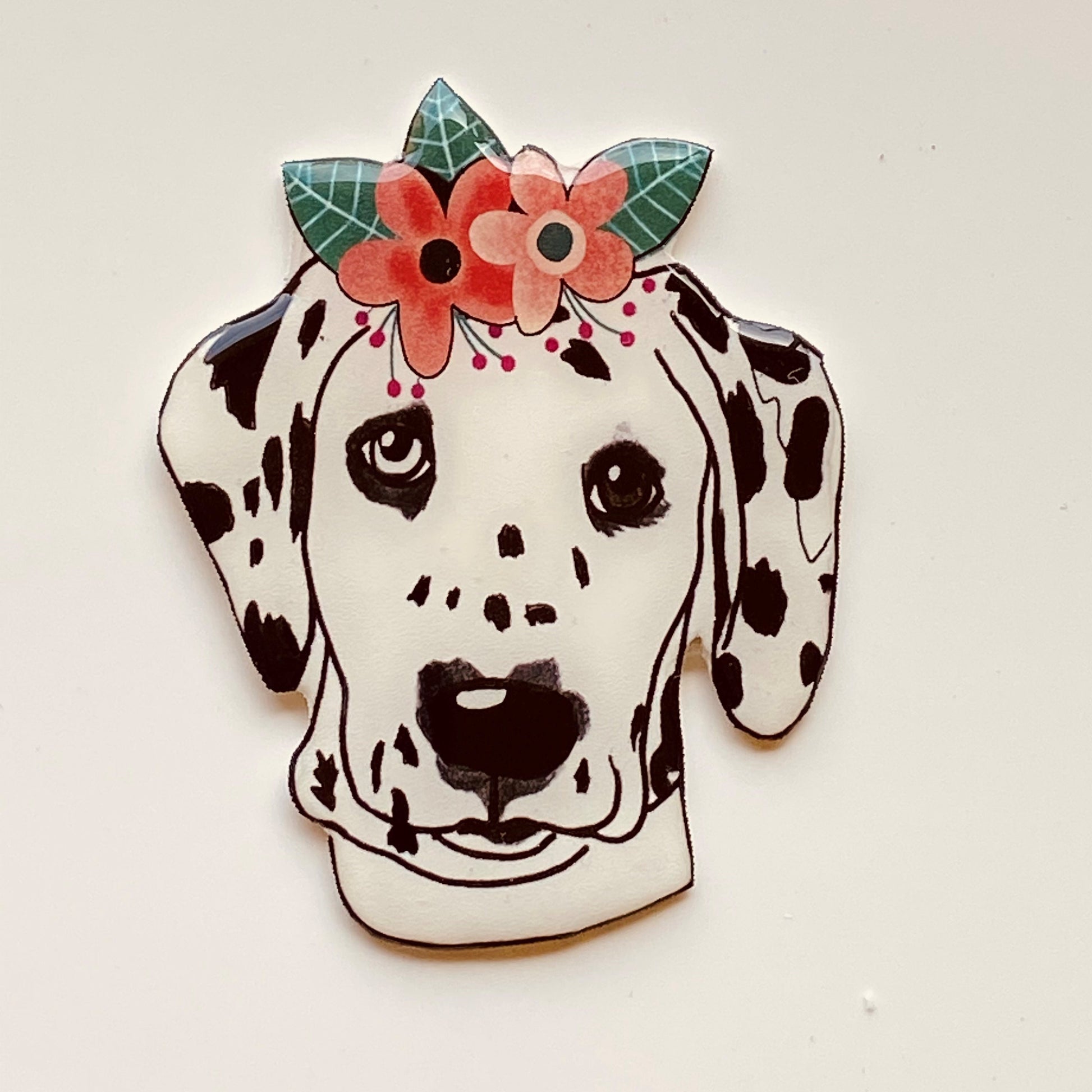 Handmade Dalmatian Pin: Dog Lover Gift, Dog Mom Brooch