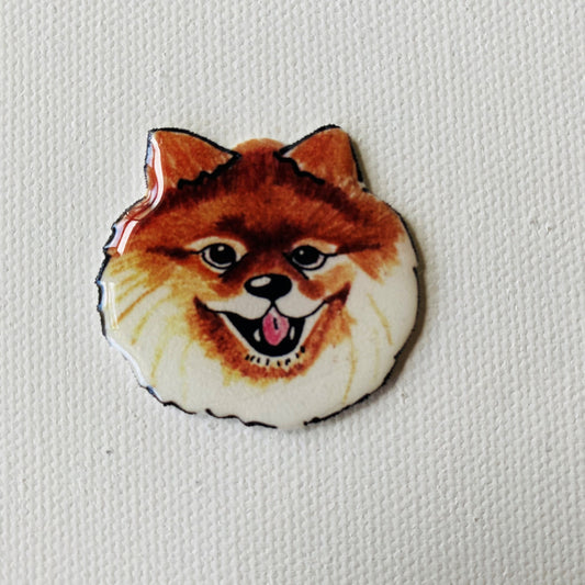 Pomeranian Pin, Dog Brooch, Dog Lover Gift
