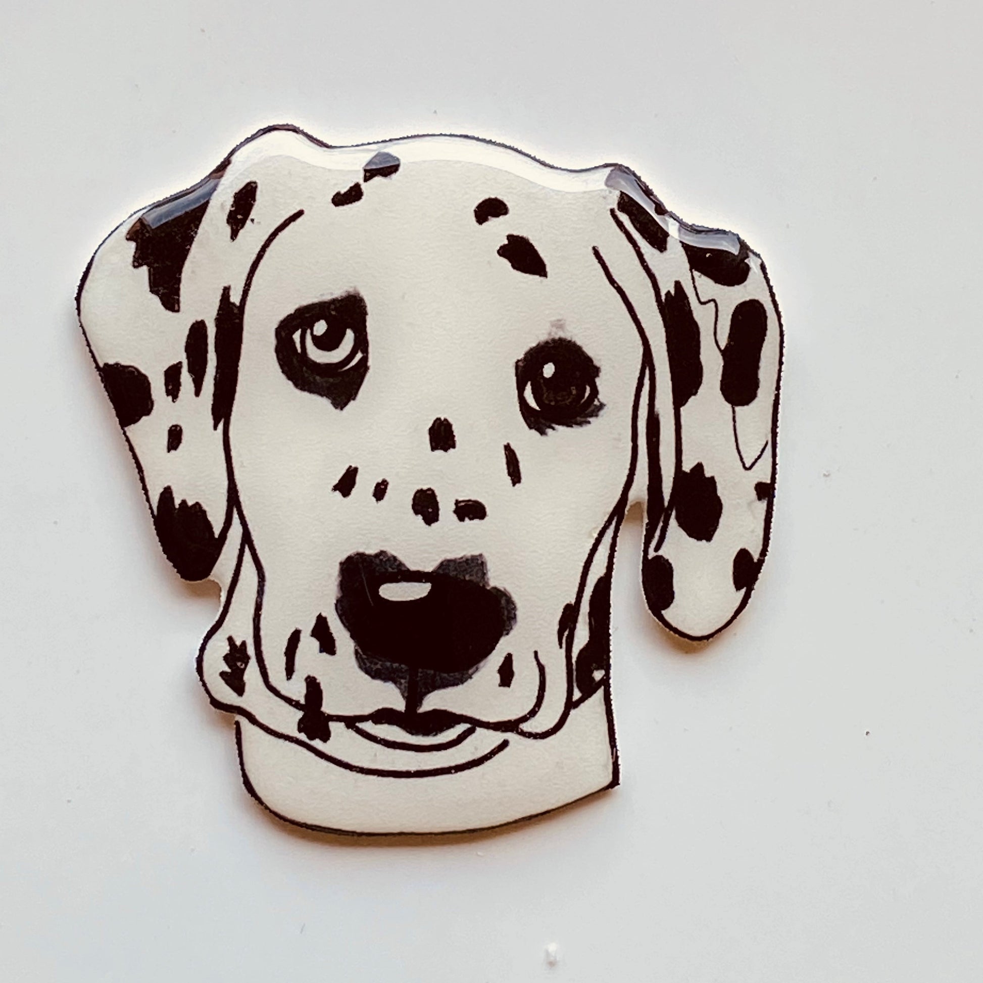 Handmade Dalmatian Pin: Dog Lover Gift, Dog Mom Brooch