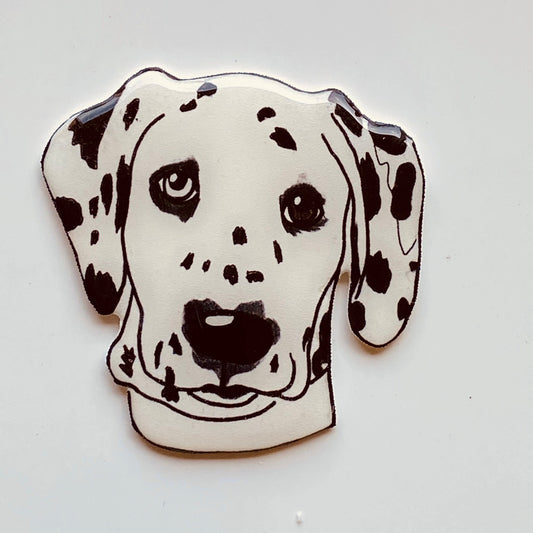 Handmade Dalmatian Pin: Dog Lover Gift, Dog Mom Brooch