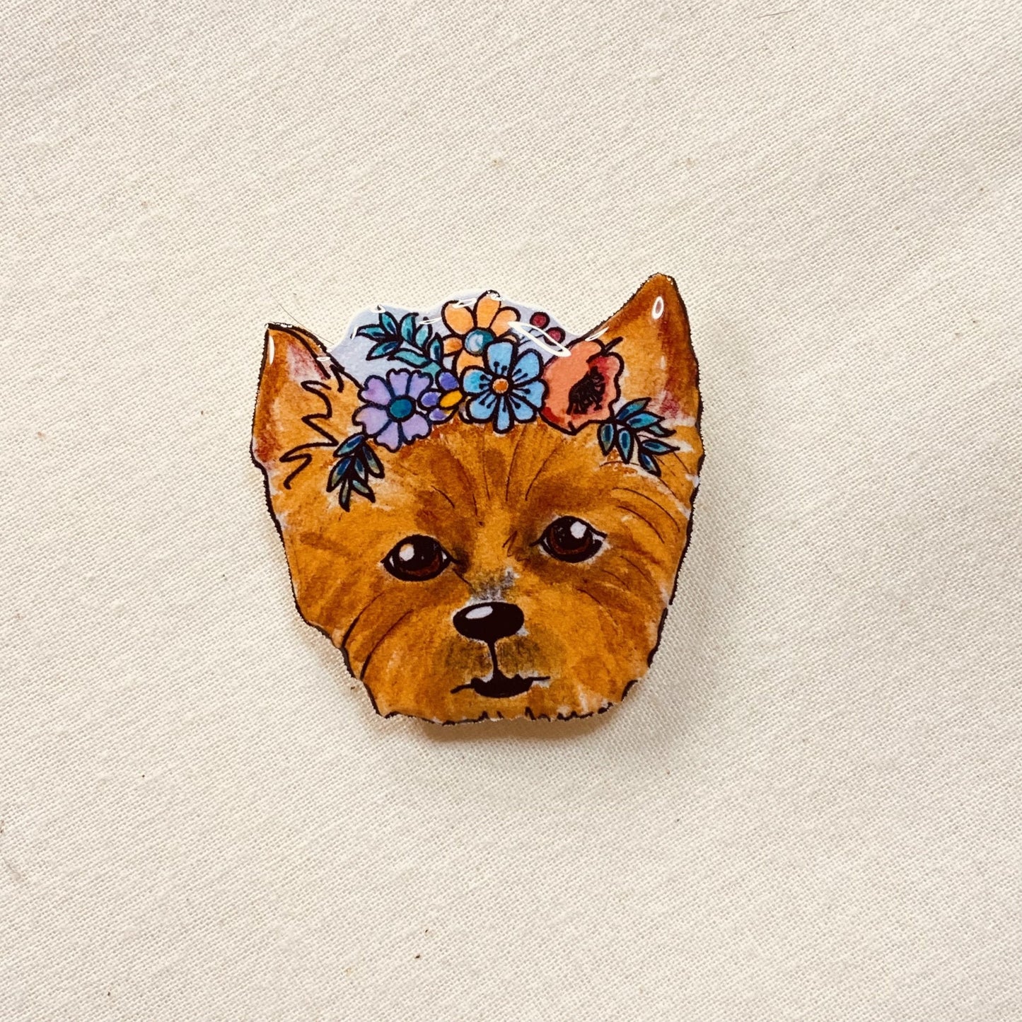 Yorkie Needle Minder: Dog Mom Embroidery Gift