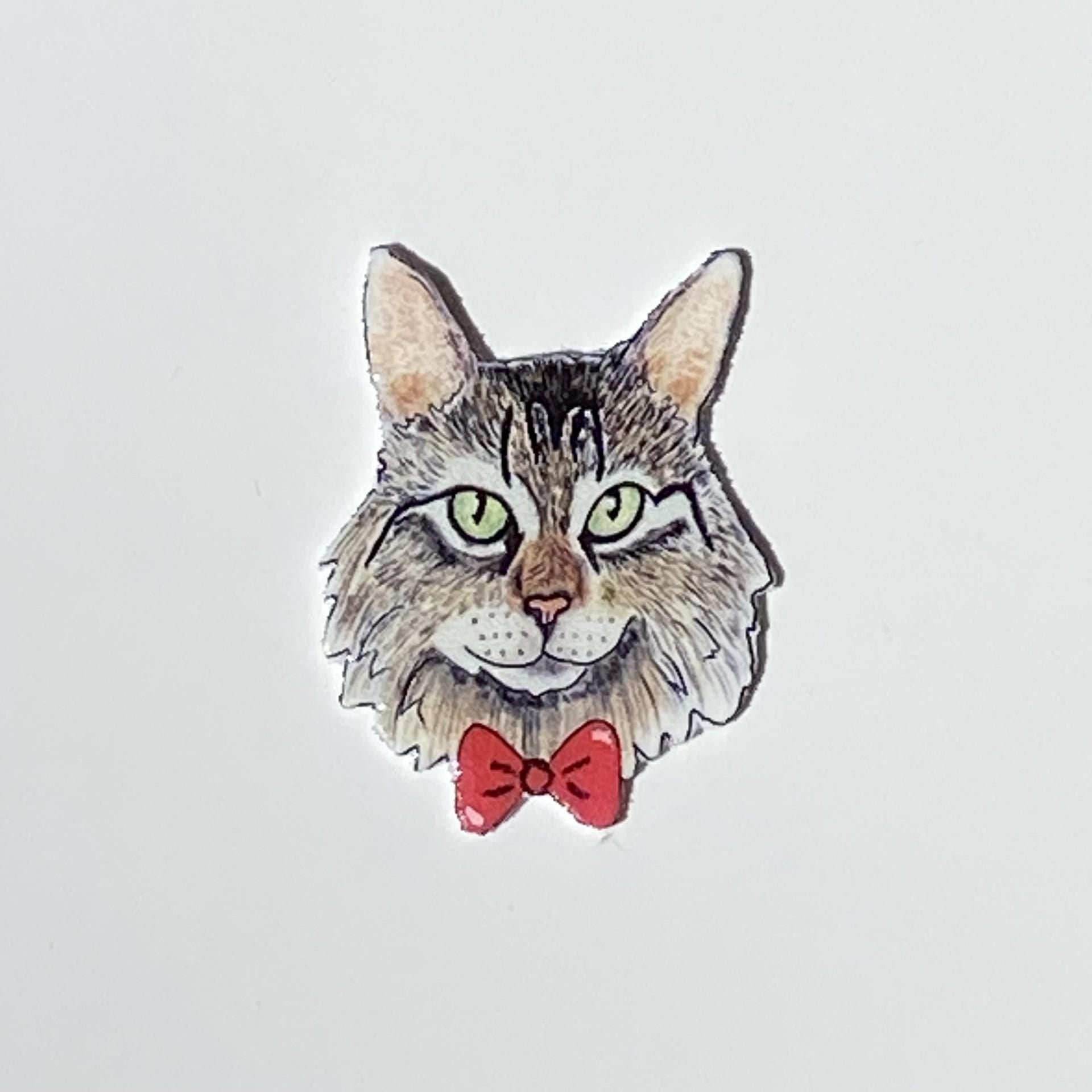 Custom Cat Pin: Personalized Pet Portrait Gift