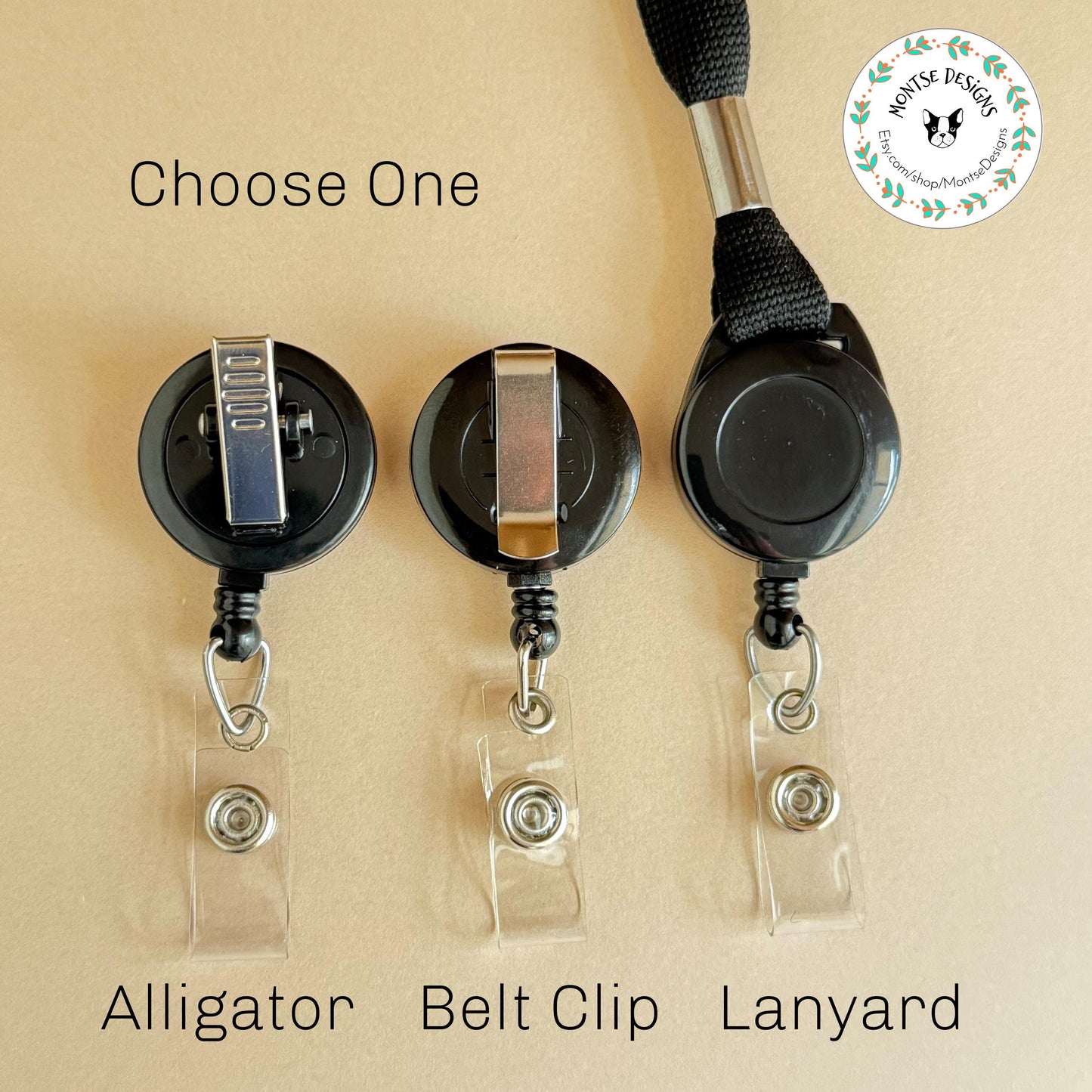 Custom Cat Portrait Badge Reel: Personalized Pet ID