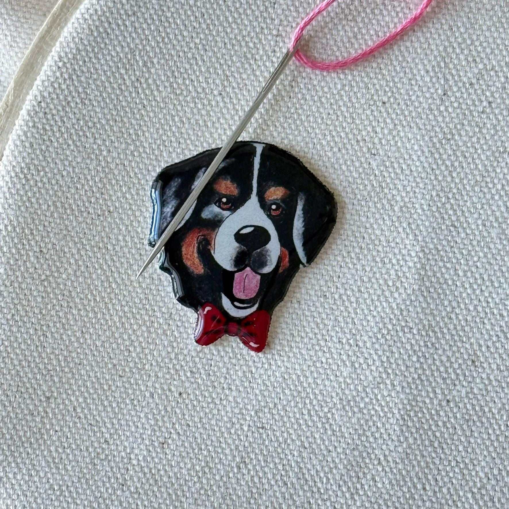 Bernese Mountain Needle Minder: Dog Lover Sewing Tool & Craft Clip