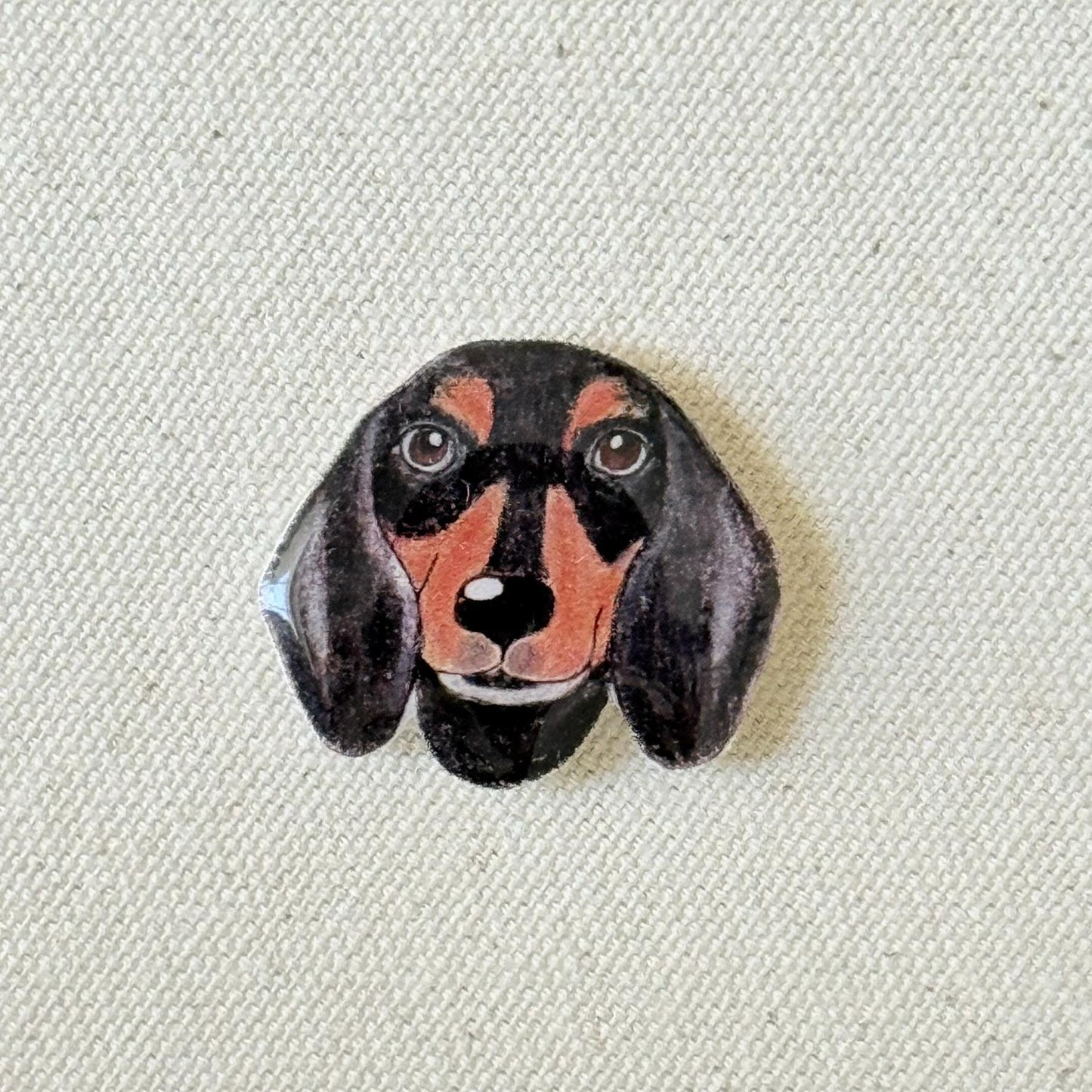 Dachshund Needle Minder: Handmade Embroidery Tool, Sewing Clip, Dog Lover Gift