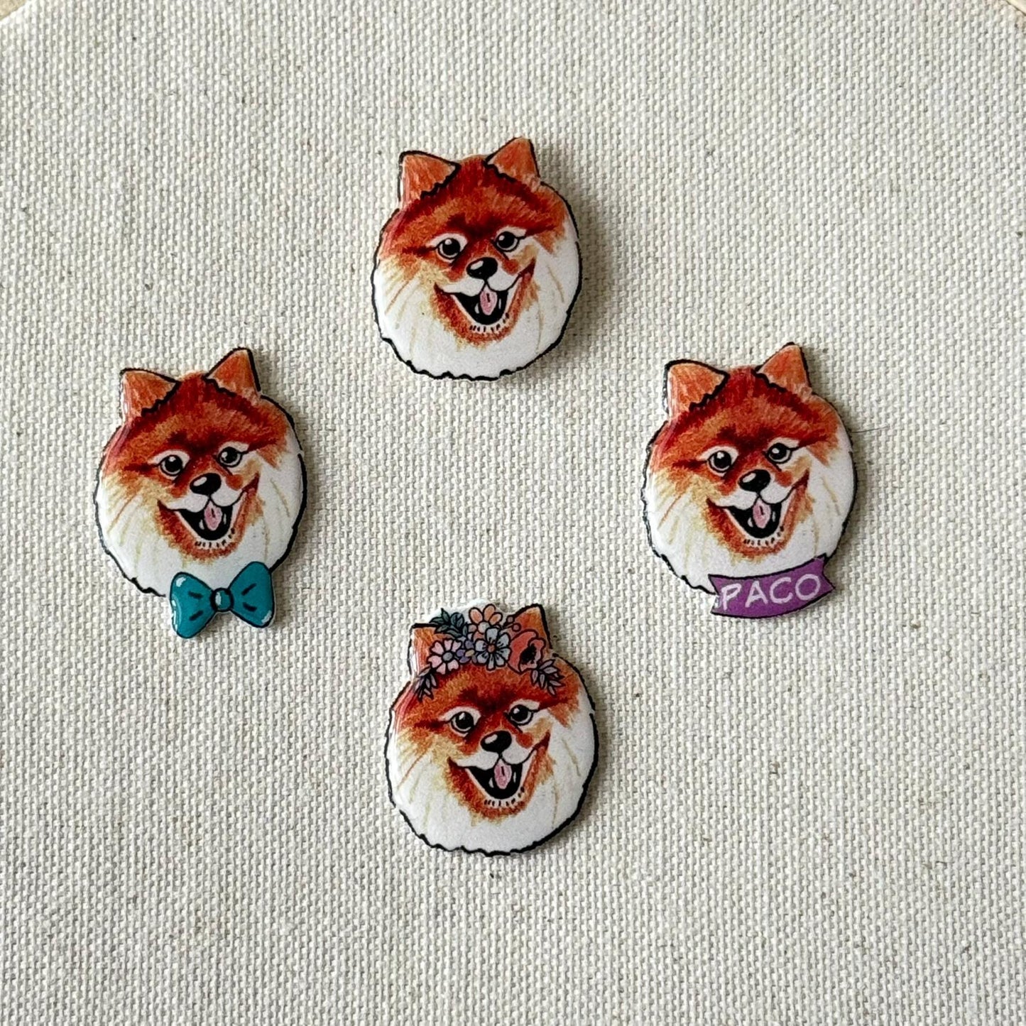 Pomeranian Needle Minder: Embroidery Tool, Sewing Clip, Dog Lover Gift