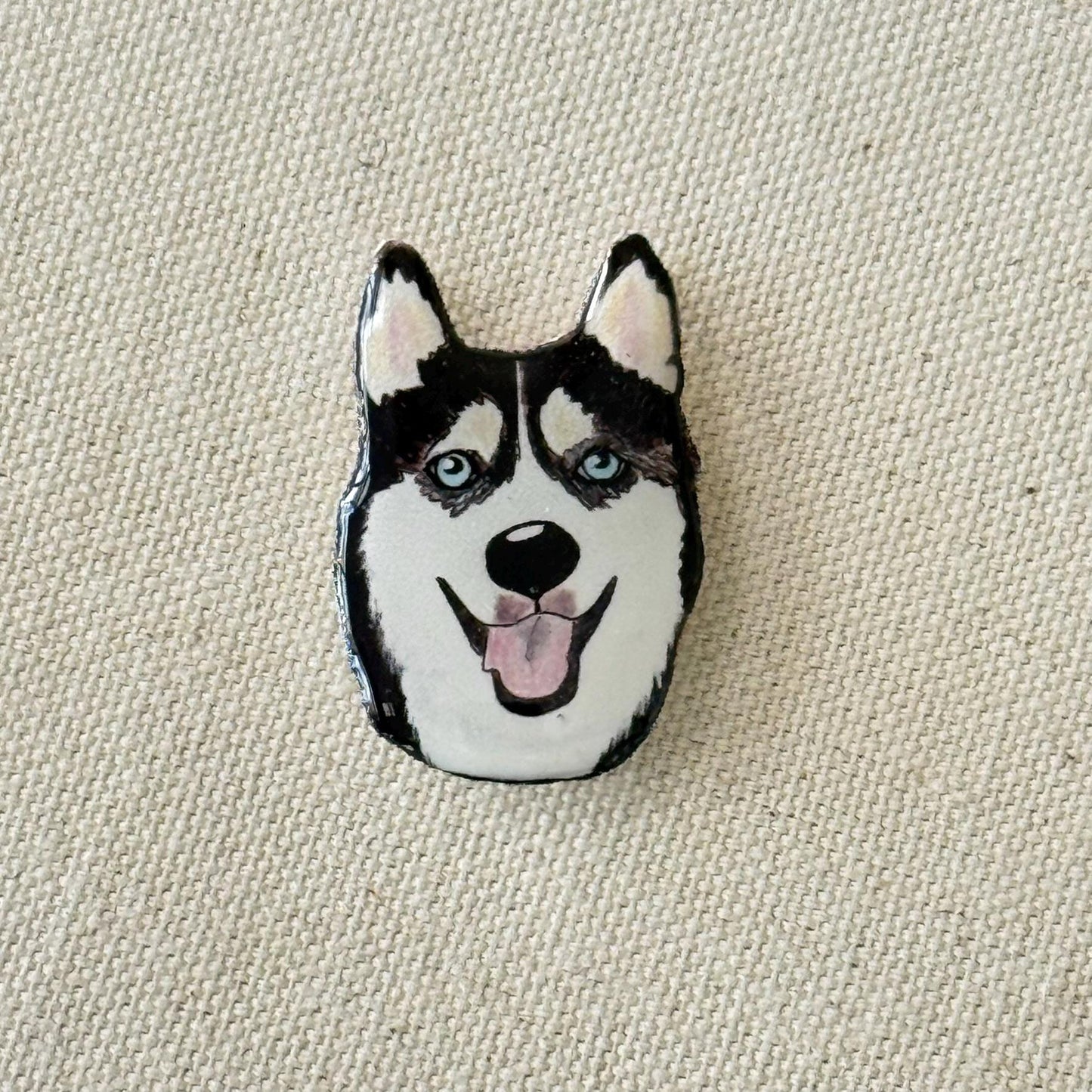 Siberian Husky Needle Minder: Embroidery Tool, Dog Lover Gift