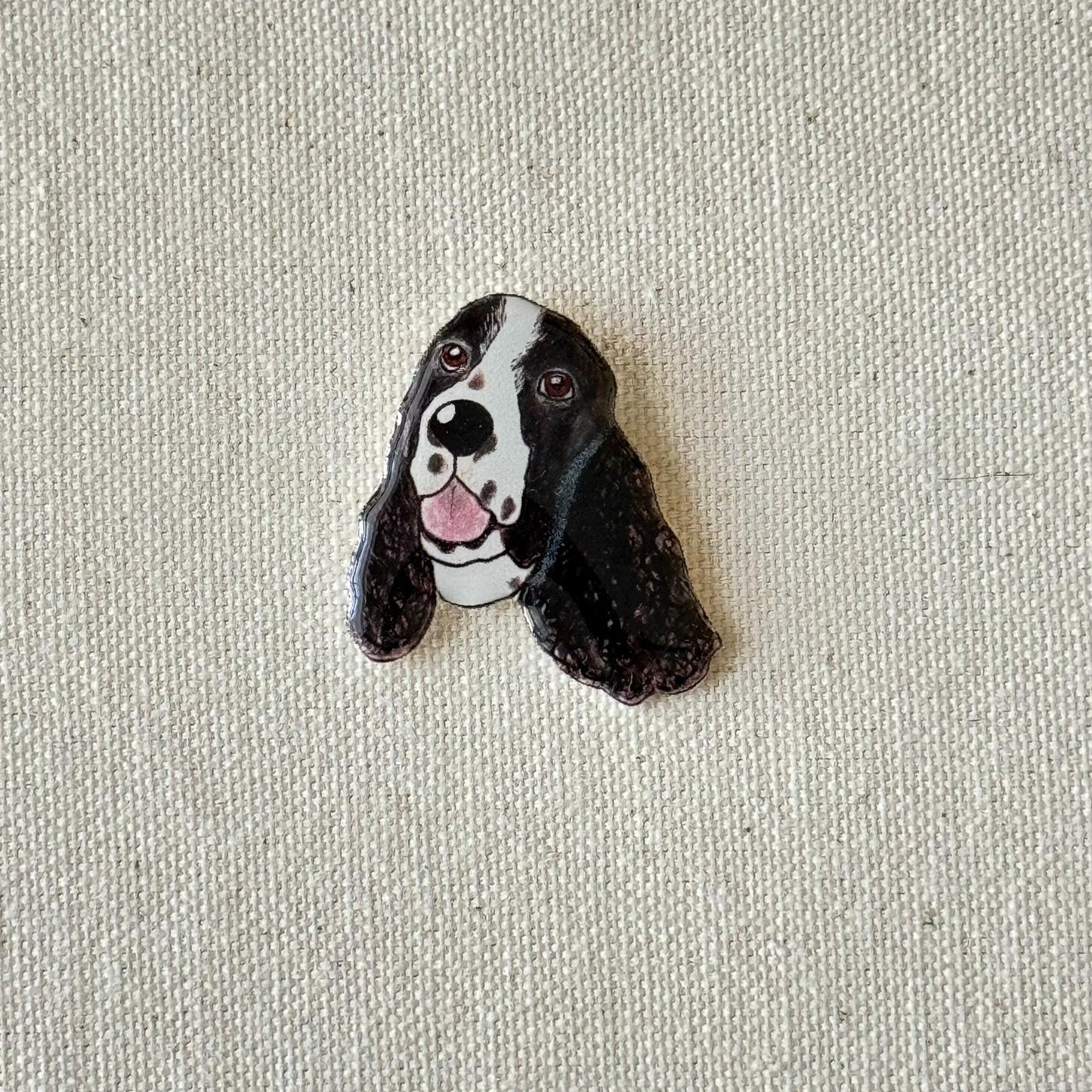 Springer Spaniel Needle Minder: Handmade Embroidery Tool, Dog Lover Gift