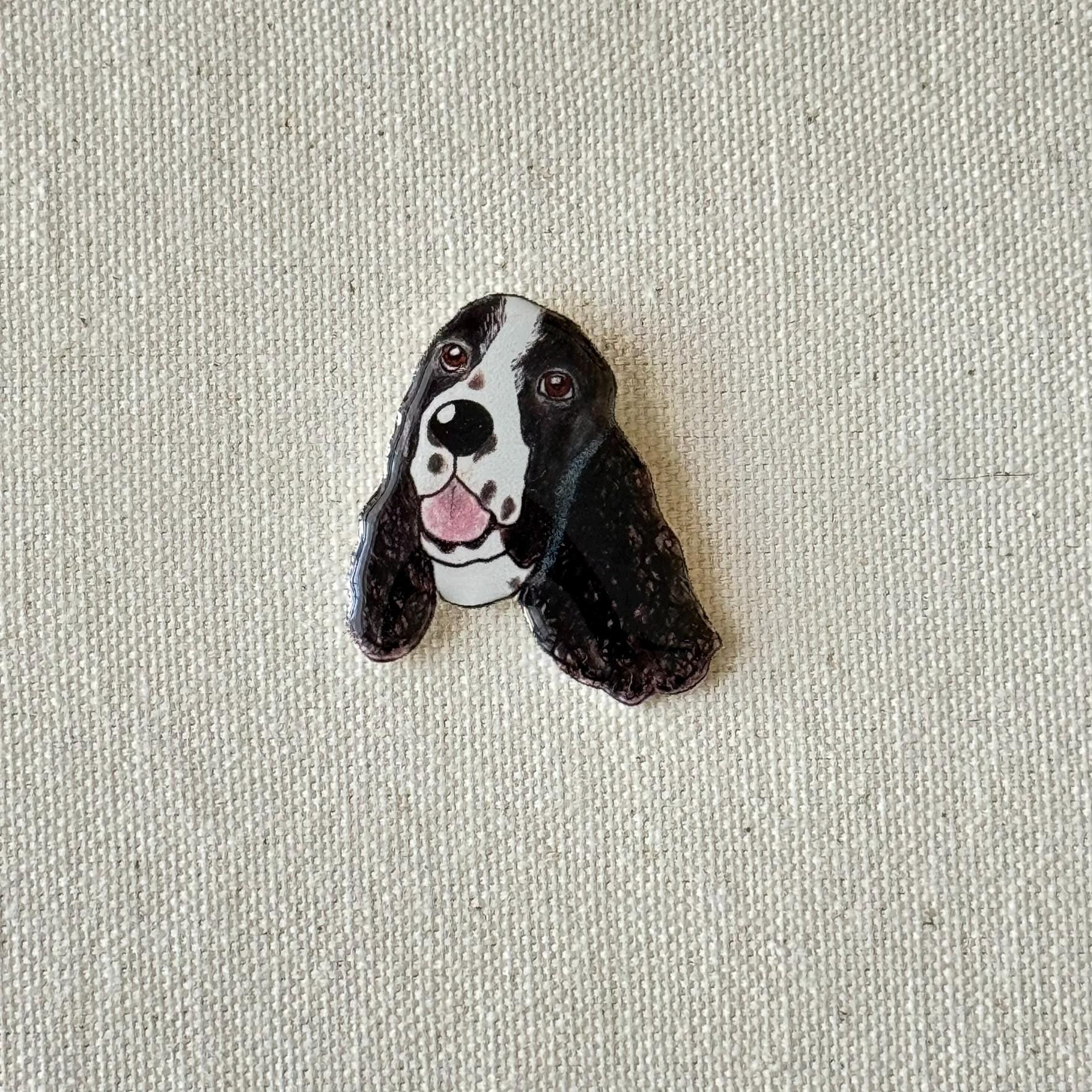 Springer Spaniel Needle Minder: Handmade Embroidery Tool, Dog Lover Gift