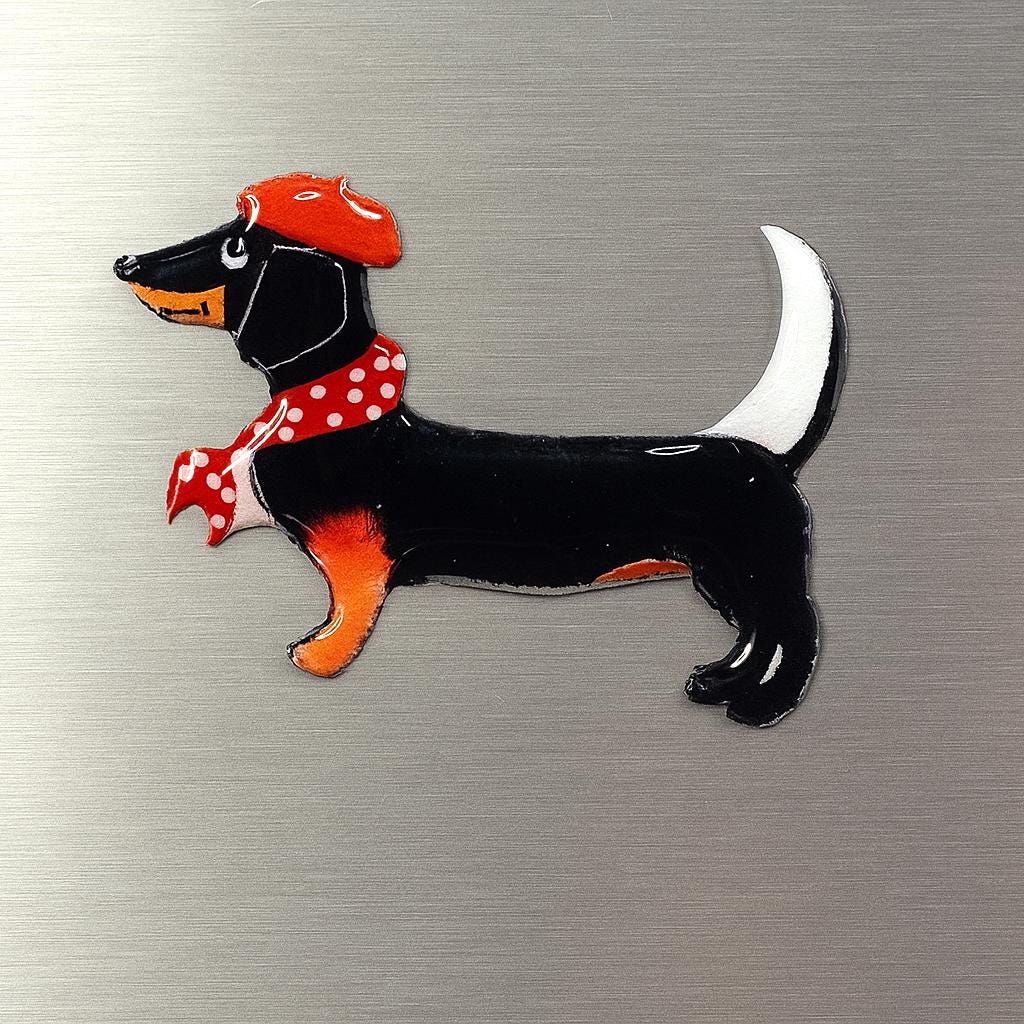 Dachshund Needle Minder Magnet: Personalized Dog Sewing Keeper