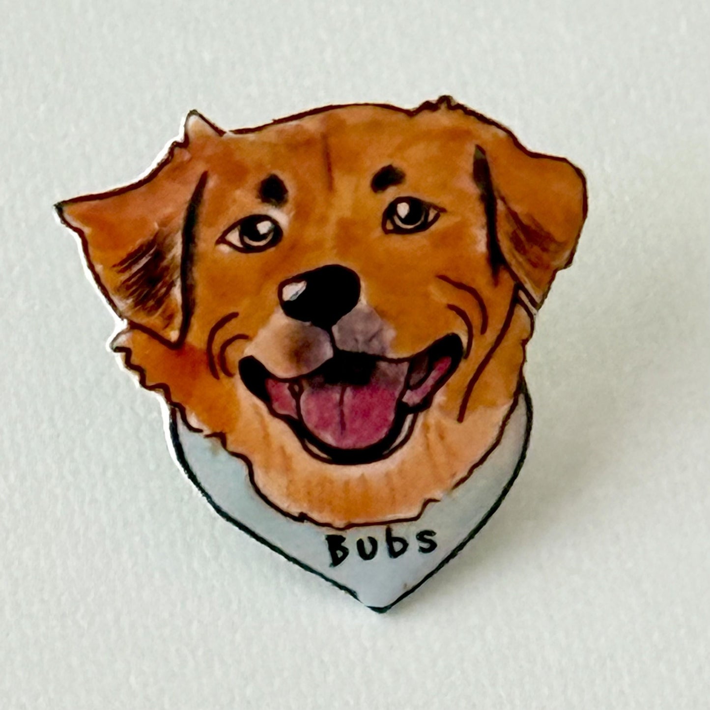 Personalized Pet Pin: Custom Dog/Cat Portrait Brooch - Wearable Art Gift