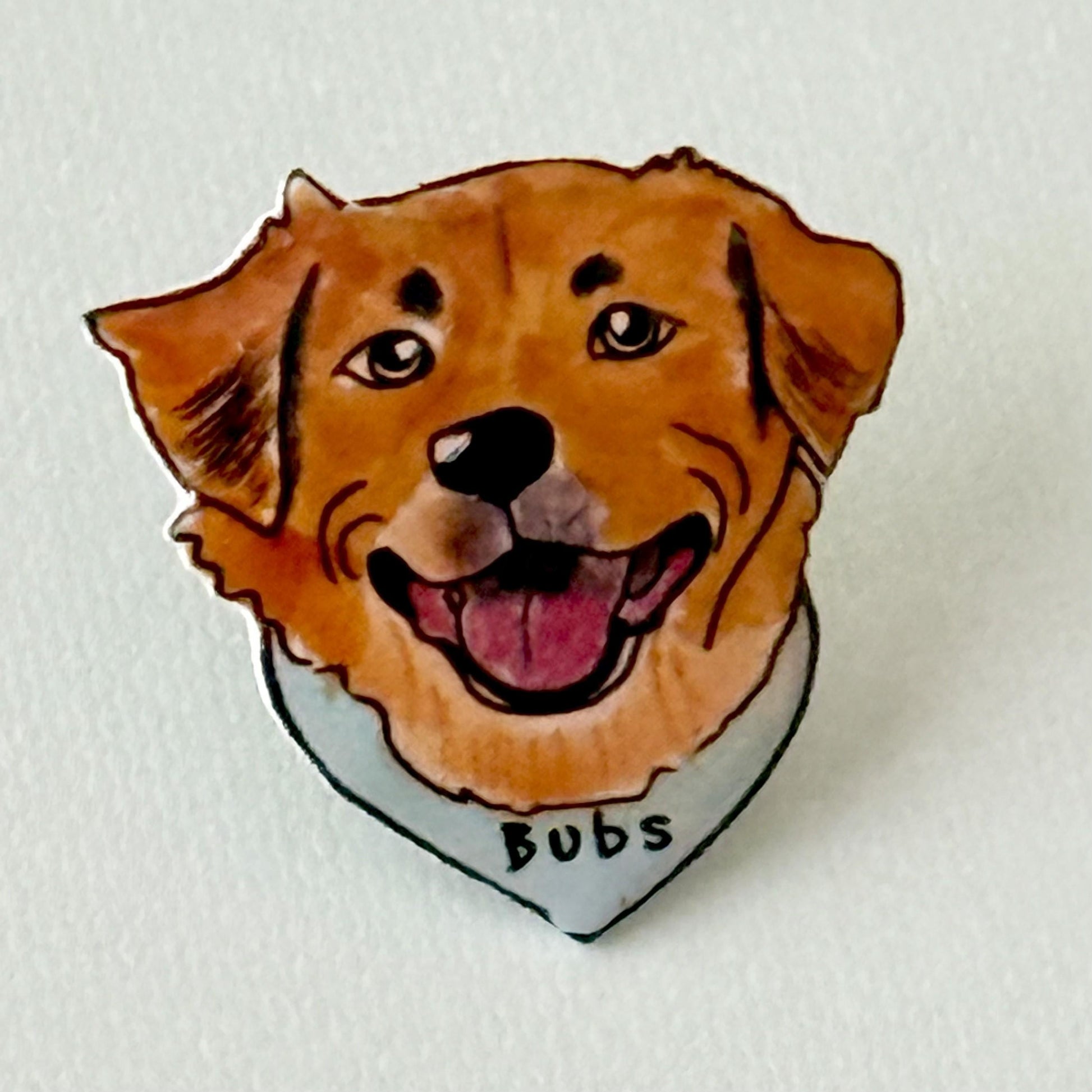 Personalized Pet Pin: Custom Dog/Cat Portrait Brooch - Wearable Art Gift