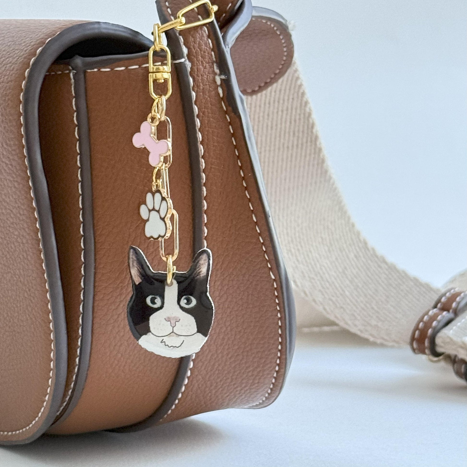 Personalized Pet Portrait Keychain: Custom Dog Illustration Charm, Pet Memorial Gift