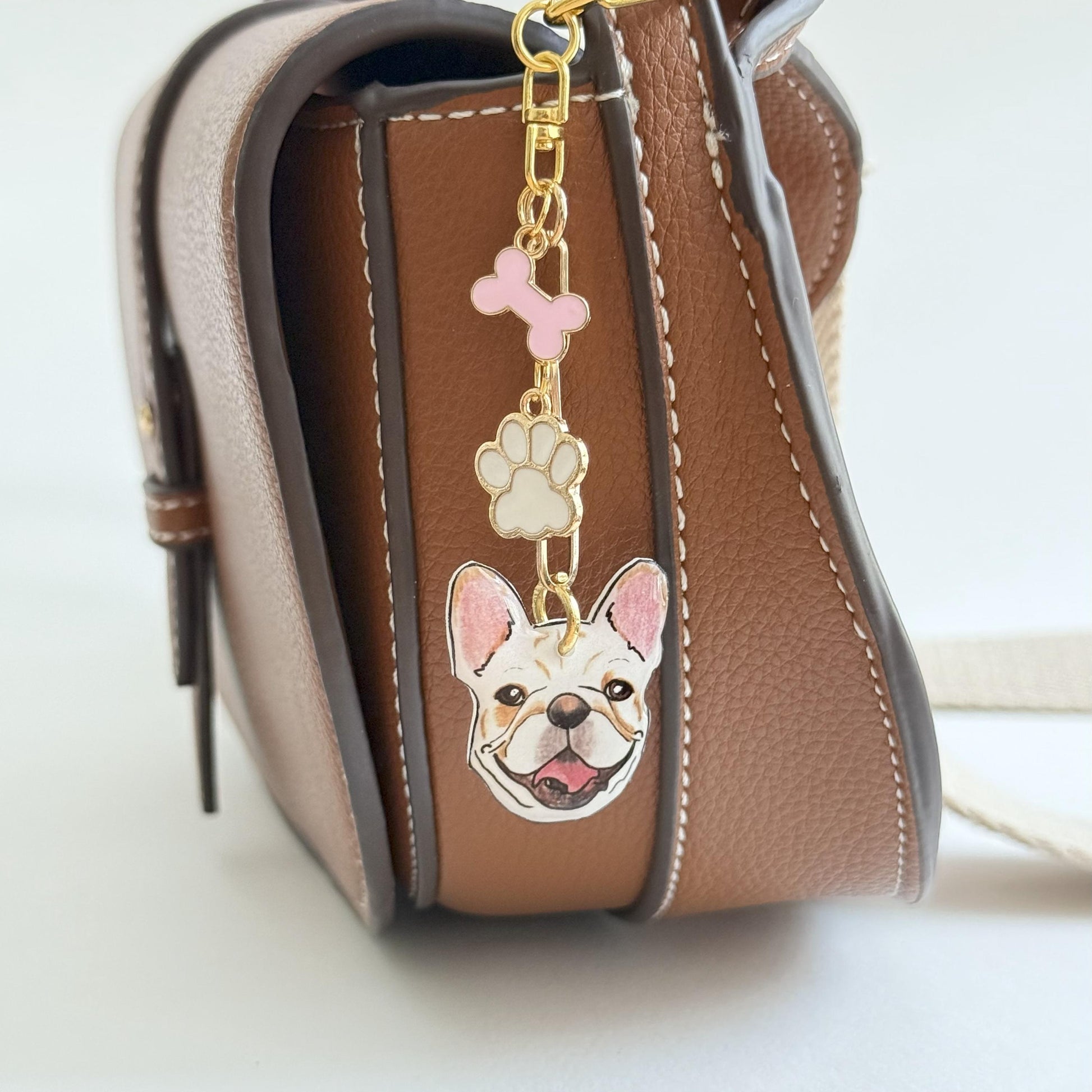 Personalized Pet Portrait Keychain: Custom Dog Illustration Charm, Pet Memorial Gift