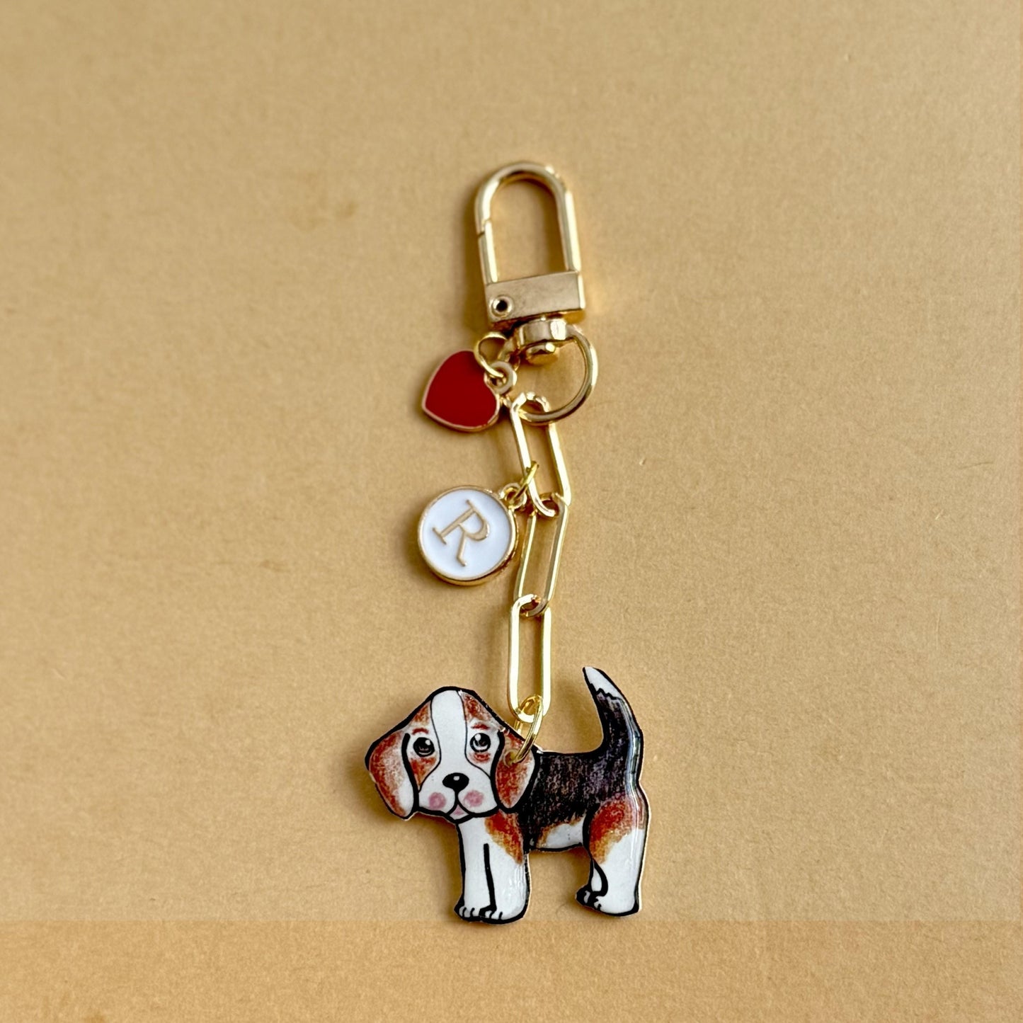 Custom Dog Illustration Keychain: Personalized Pet Memorial Charm