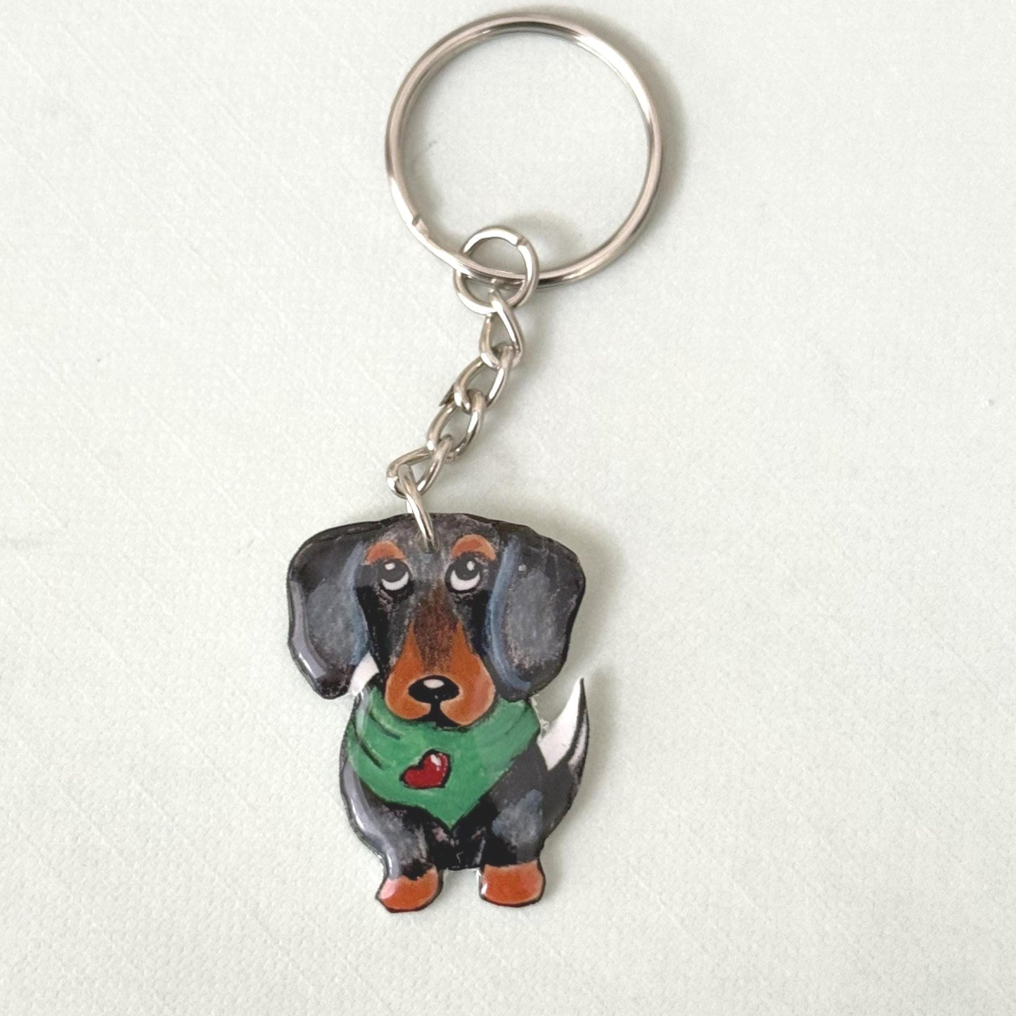 Custom Pet Portrait Keychain: Personalized Dog Cat Lover Gift