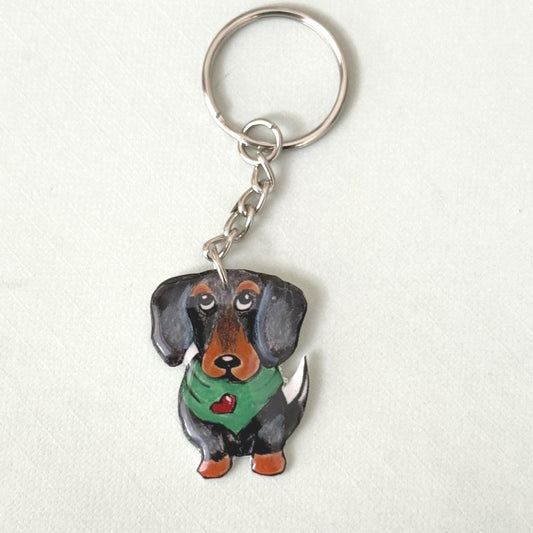 Custom Pet Portrait Keychain: Personalized Dog Cat Lover Gift