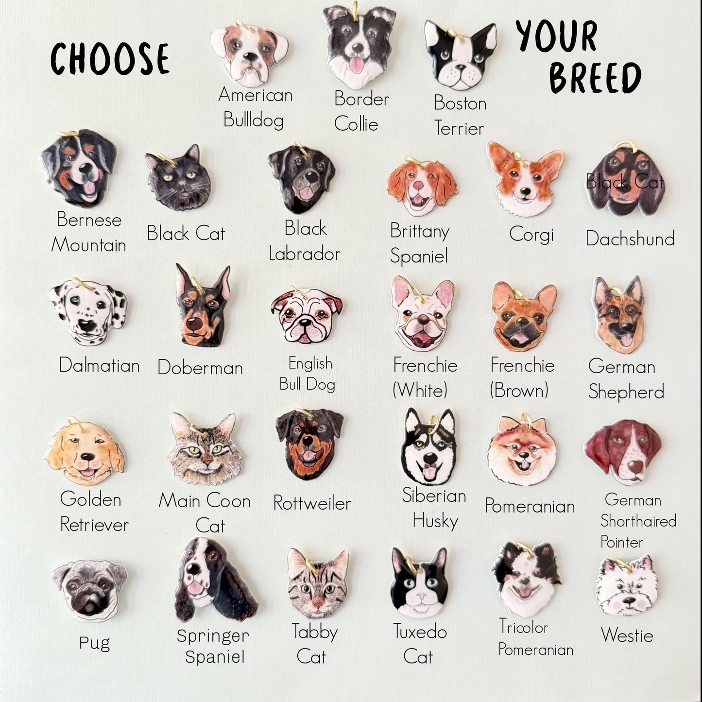 Custom Pet Portrait Charm: Dog/Cat Memorial Keepsake - Personalized Jewelry