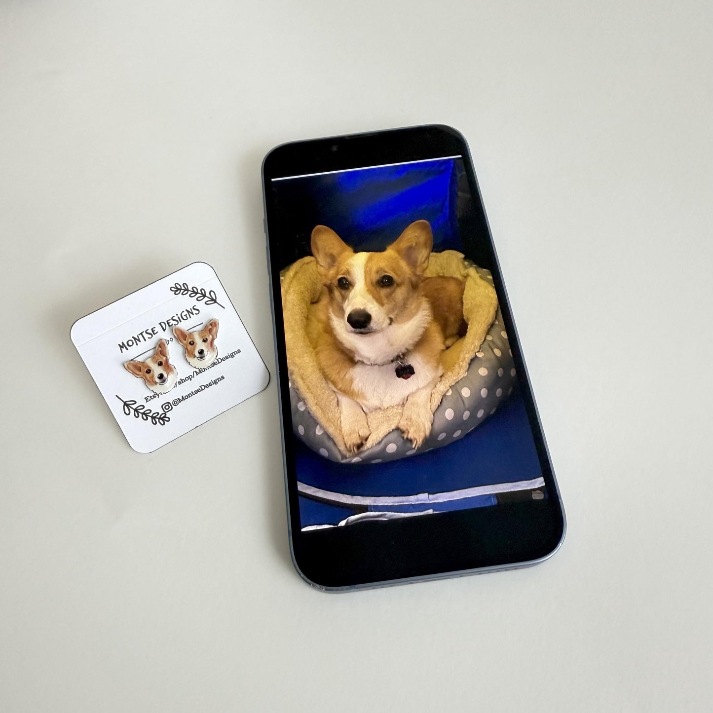 Custom Dog Portrait Stud Earrings: Pet Memorial Jewelry Gift