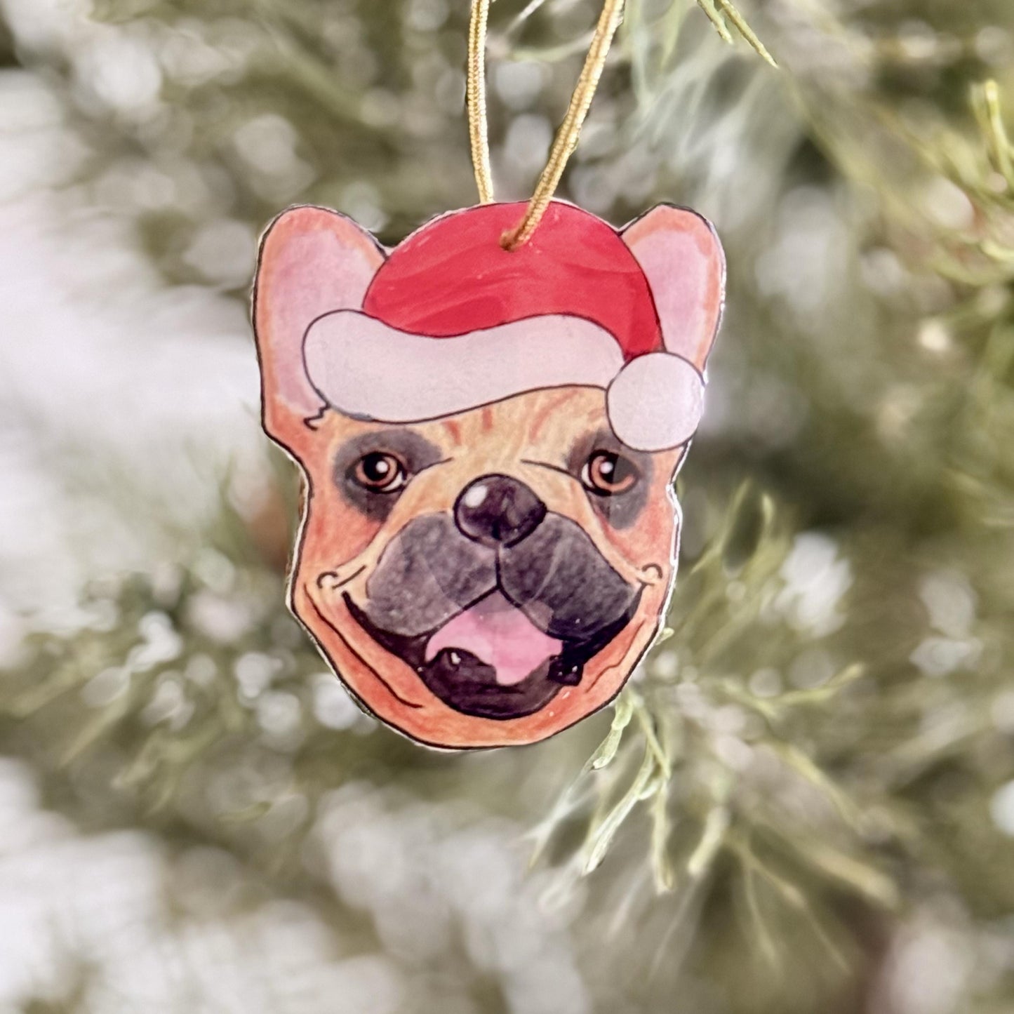 Custom Pet Ornament Christmas Tree Hanging Memorial Personalized Gift Holiday Portrait Cat Decoration Handmade Keepsake Hand Drawn