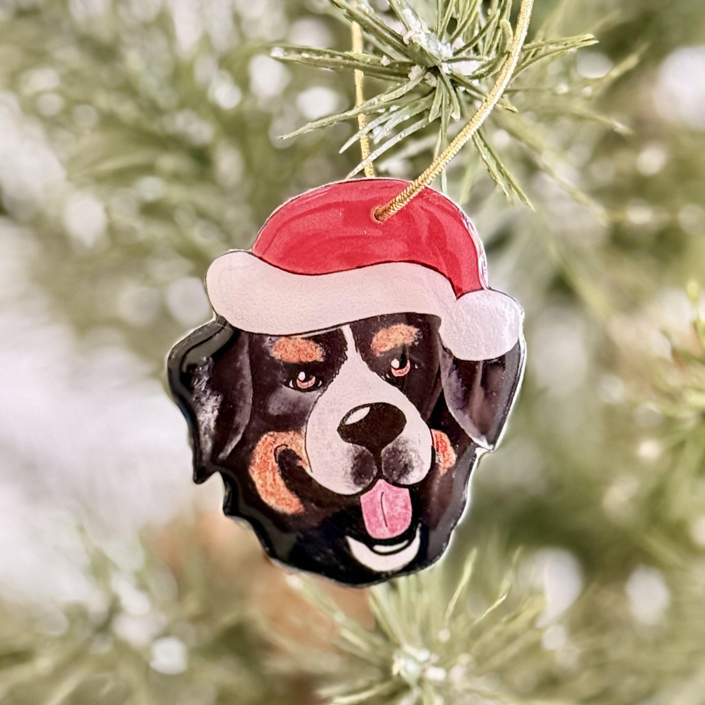 Custom Pet Ornament Christmas Tree Hanging Memorial Personalized Gift Holiday Portrait Cat Decoration Handmade Keepsake Hand Drawn
