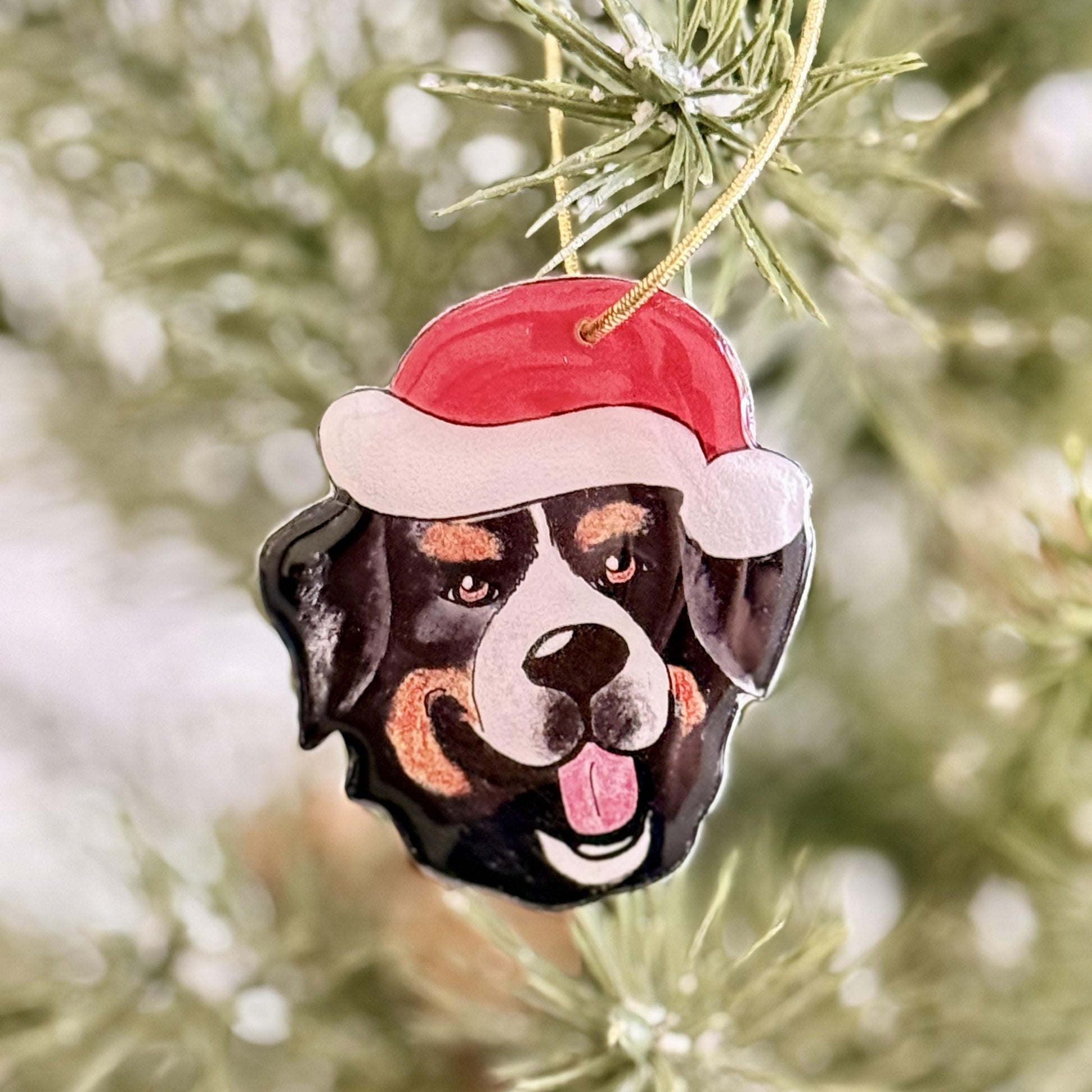 Custom Pet Ornament Christmas Tree Hanging Memorial Personalized Gift Holiday Portrait Cat Decoration Handmade Keepsake Hand Drawn
