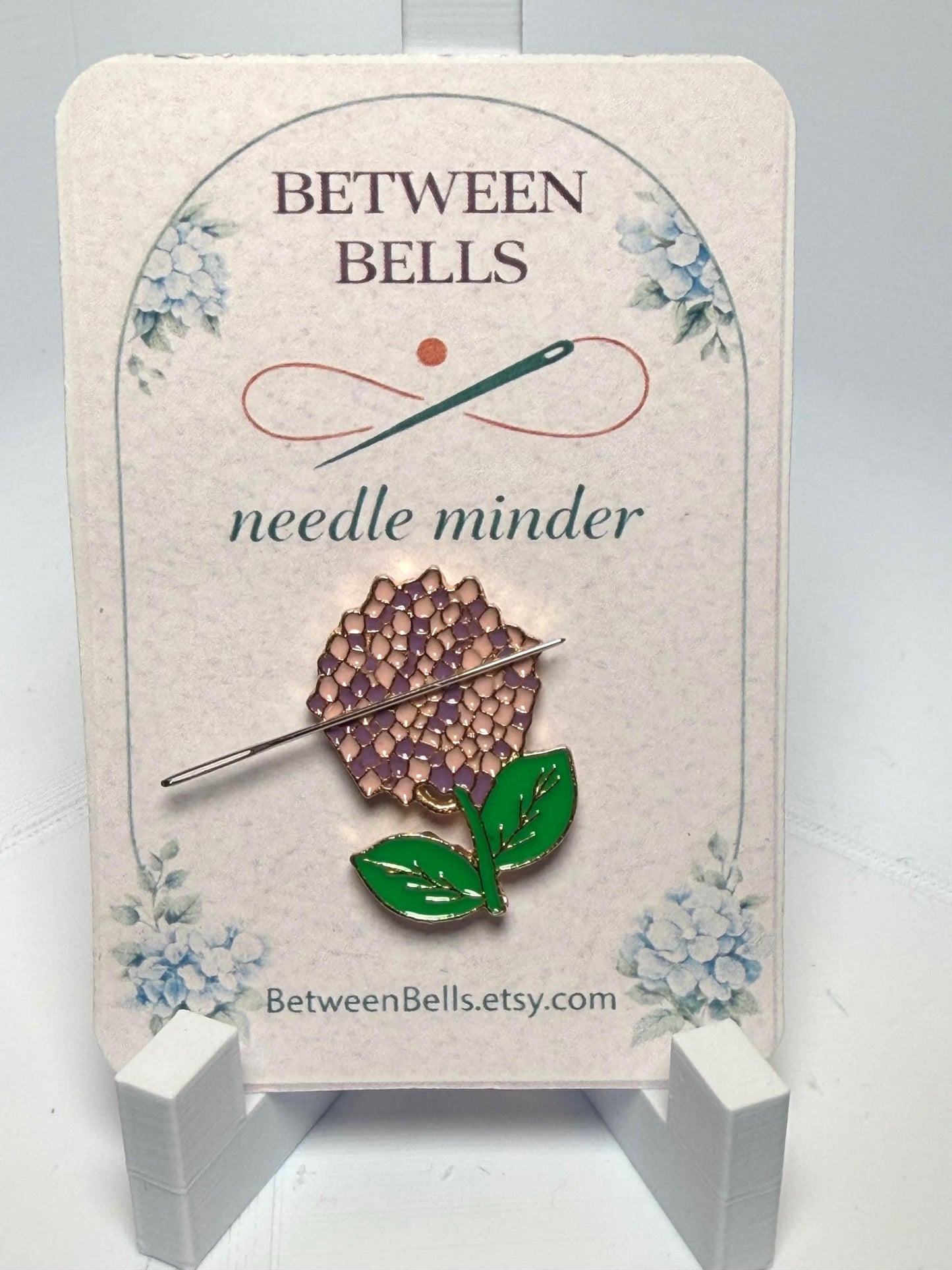Hydrangea Needle Minder for Needlepoint, Cross Stitch, Embroidery and Sewing