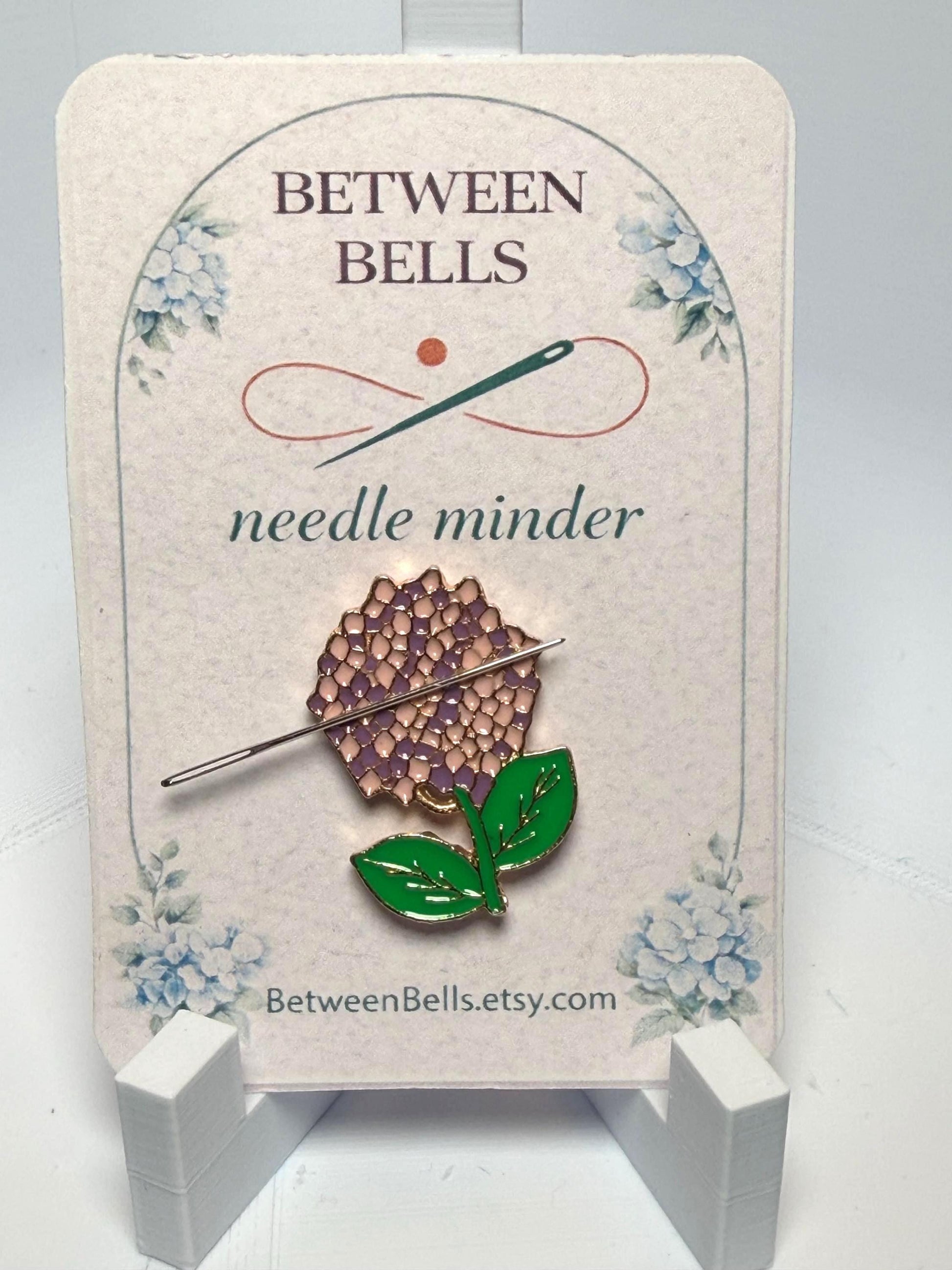 Hydrangea Needle Minder for Needlepoint, Cross Stitch, Embroidery and Sewing