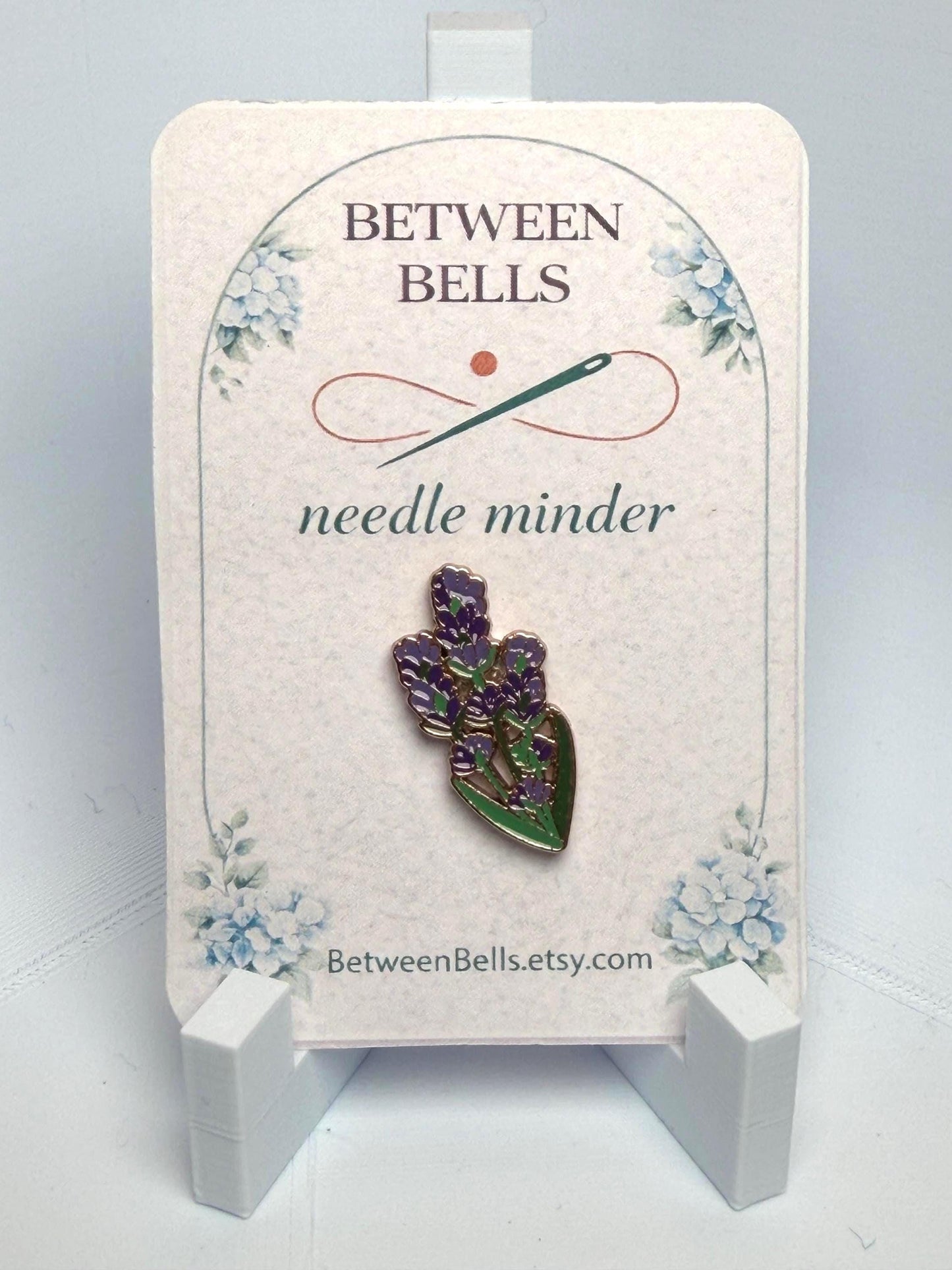 Lavender Sprig Needle Minder for Needlepoint, Cross Stitch, Embroidery and Sewing