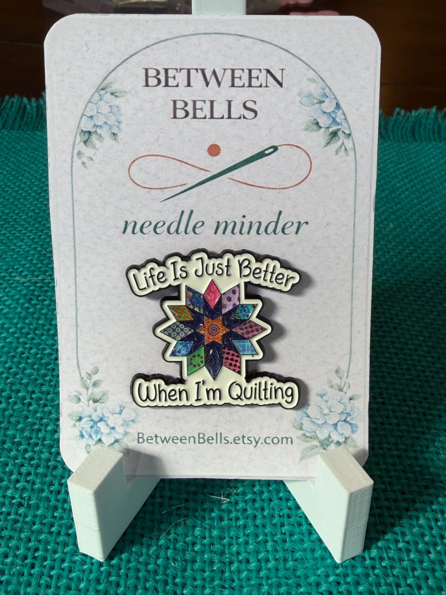 Life is Better Quilting Needle Minder for Needlepoint, Cross Stitch, and Embroidery